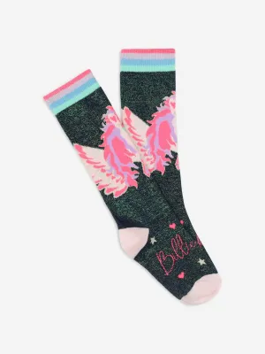 Billieblush Girls Pegasus High Socks in Navy