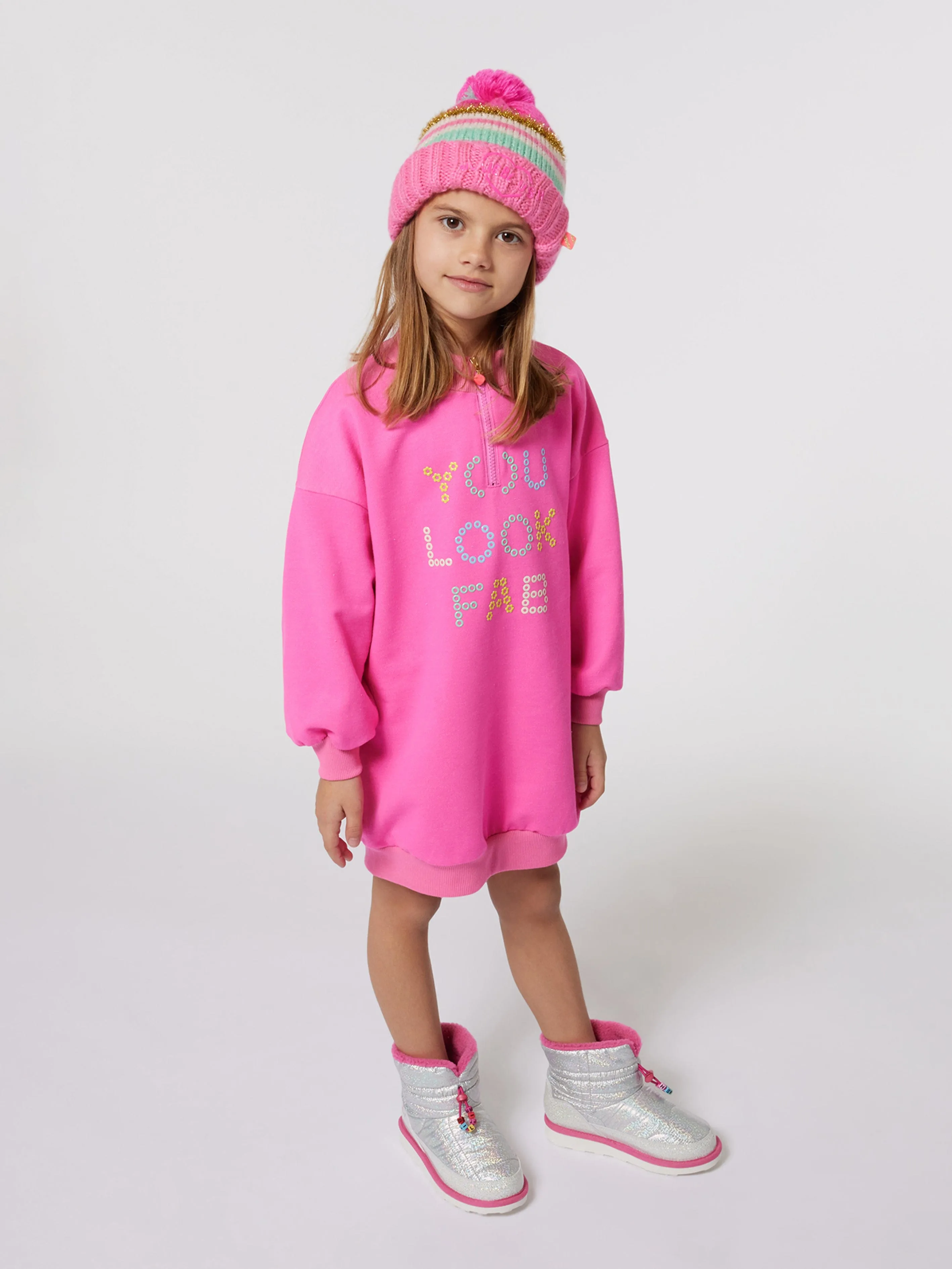 Billieblush Girls Sweater Dress in Pink