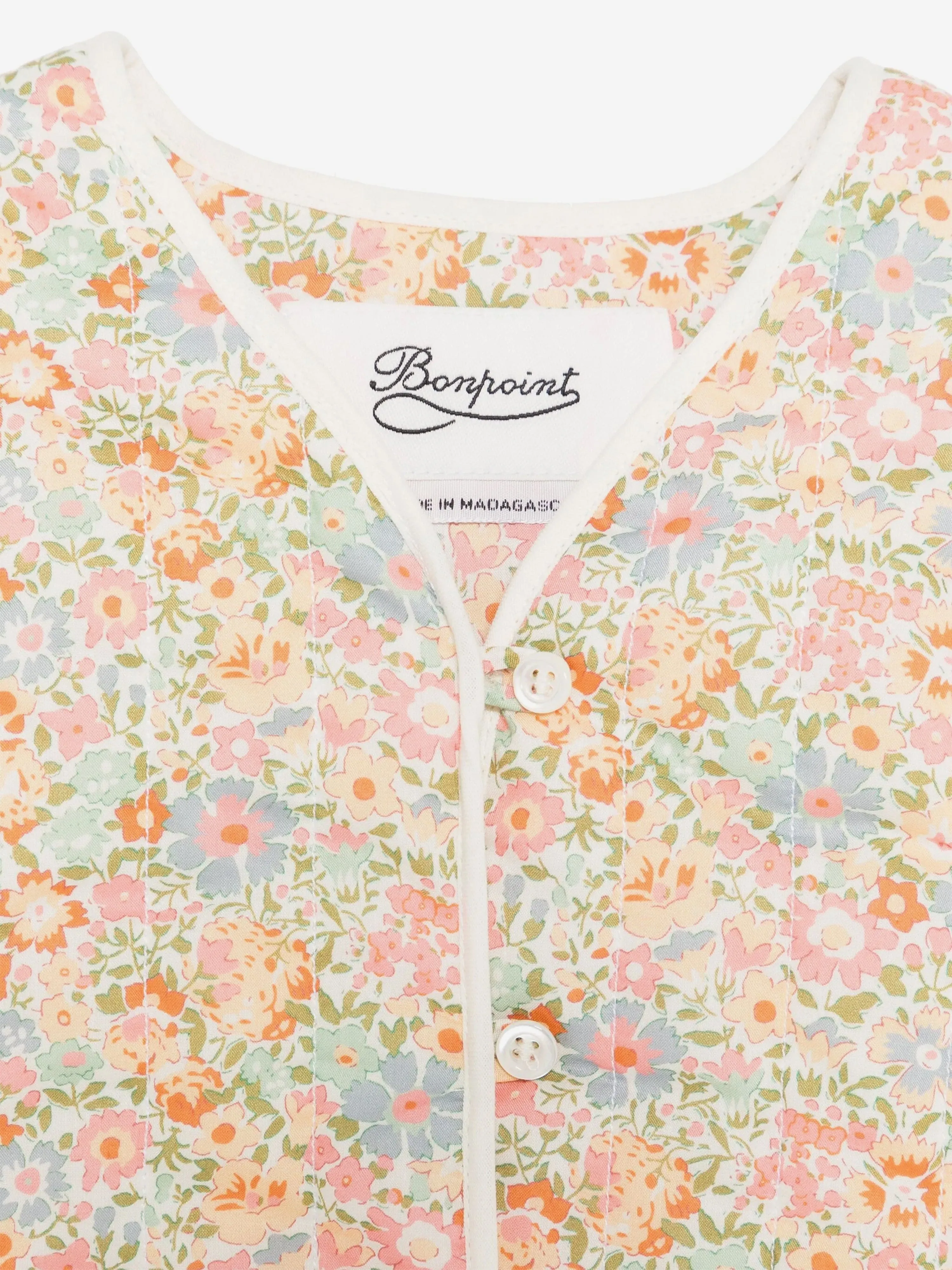 Bonpoint Baby Girls Floral Elicina Gilet in Multicolour