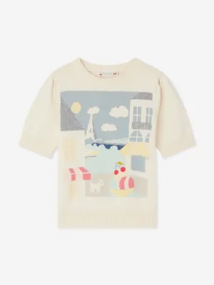 Bonpoint Girls Elvira Jumper in Ivory