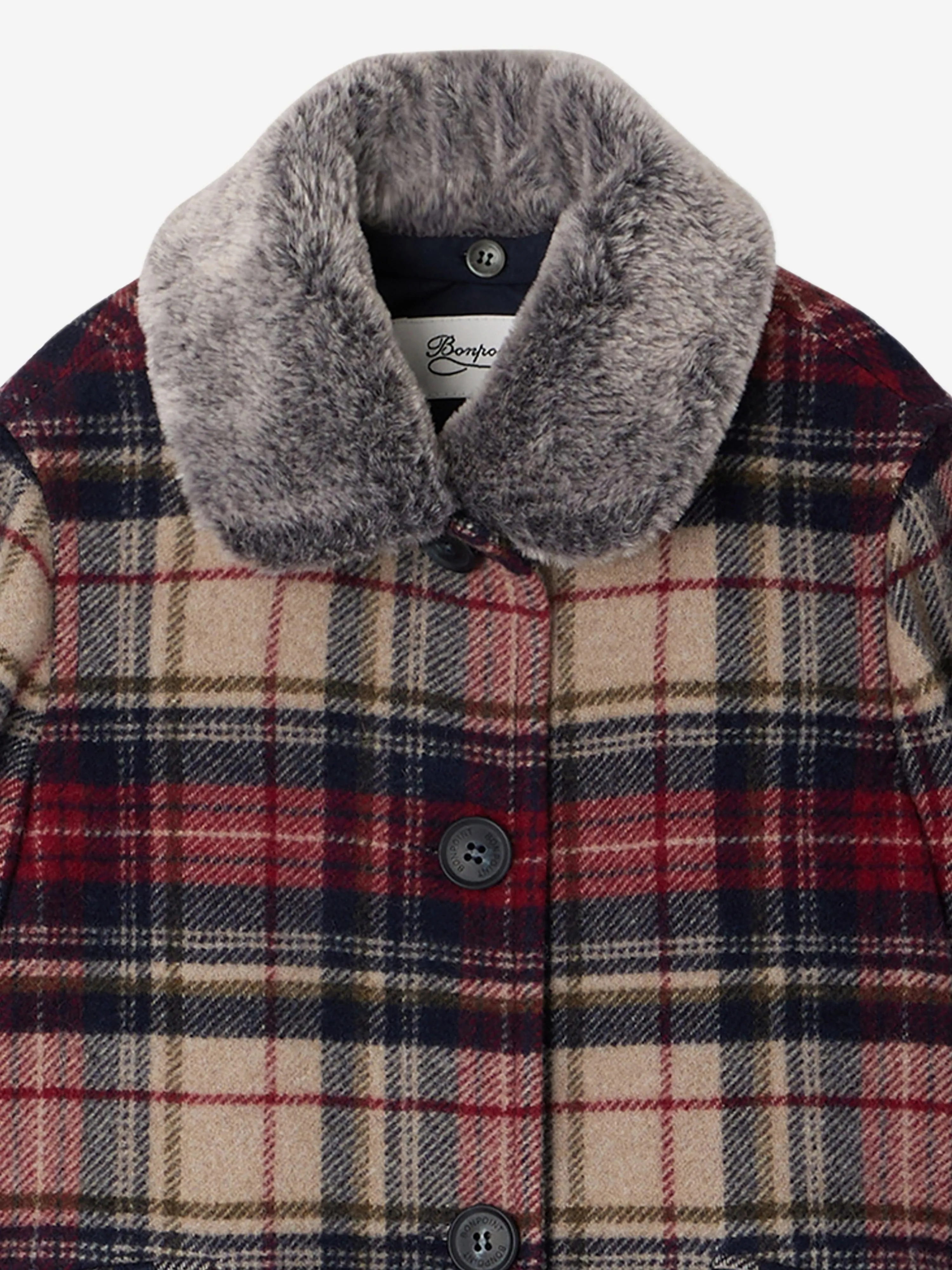 Bonpoint Girls Gigliola Coat in Multicolour