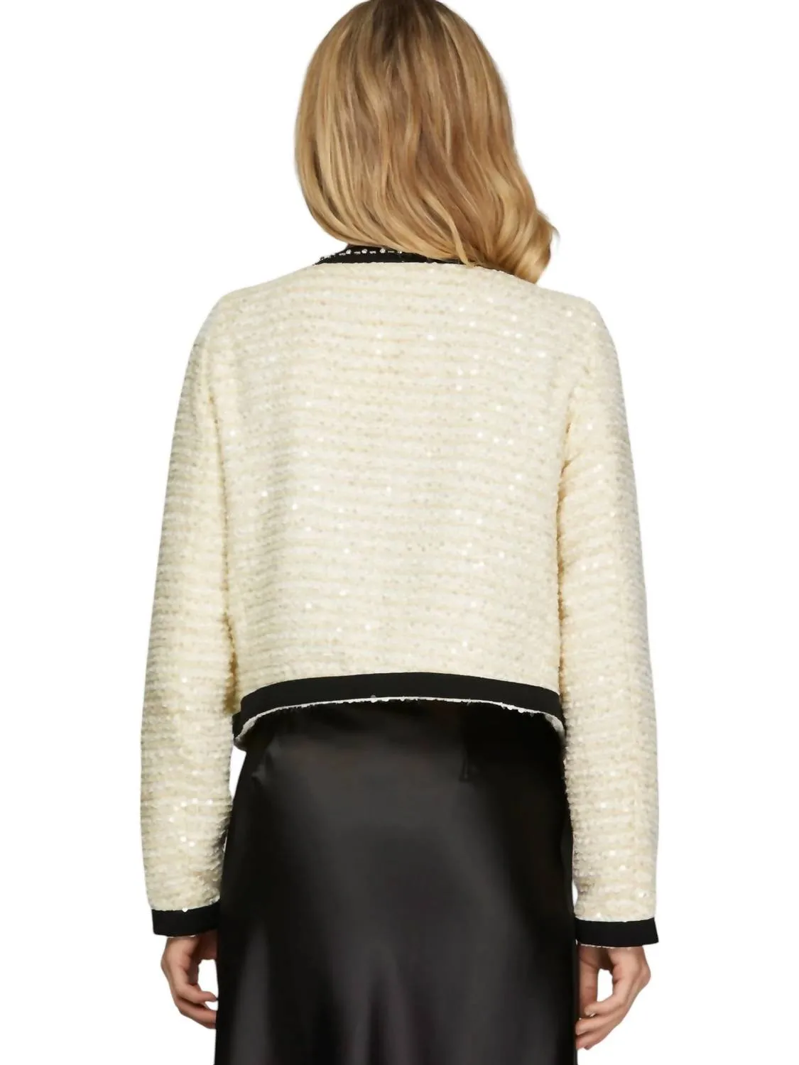 Bow Jacket In Black/cream