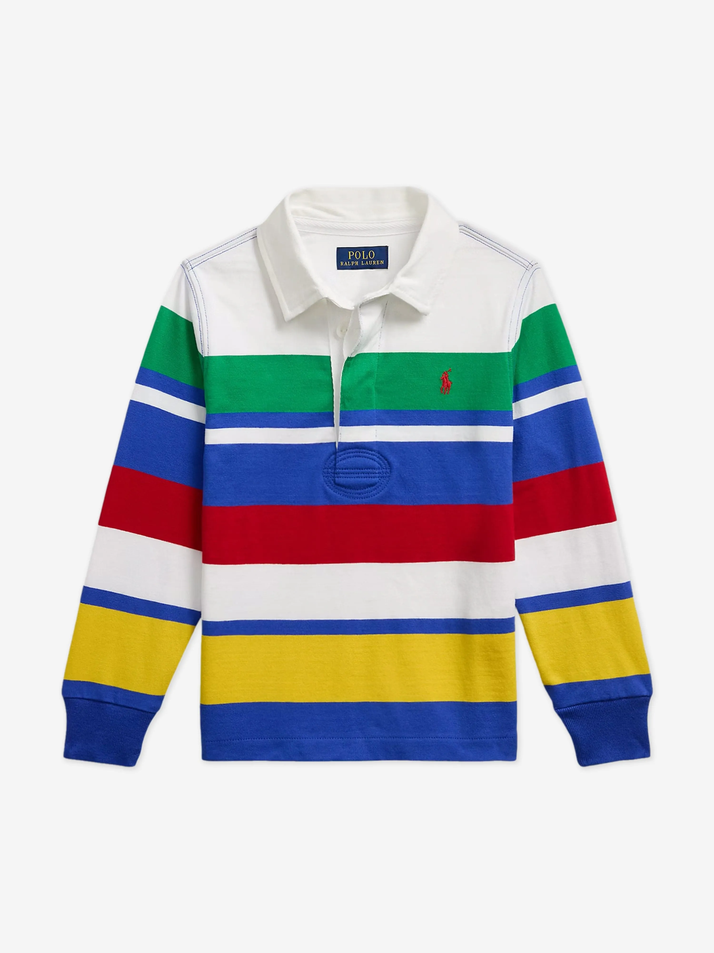 Boys Striped Rugby Shirt in Multicolour