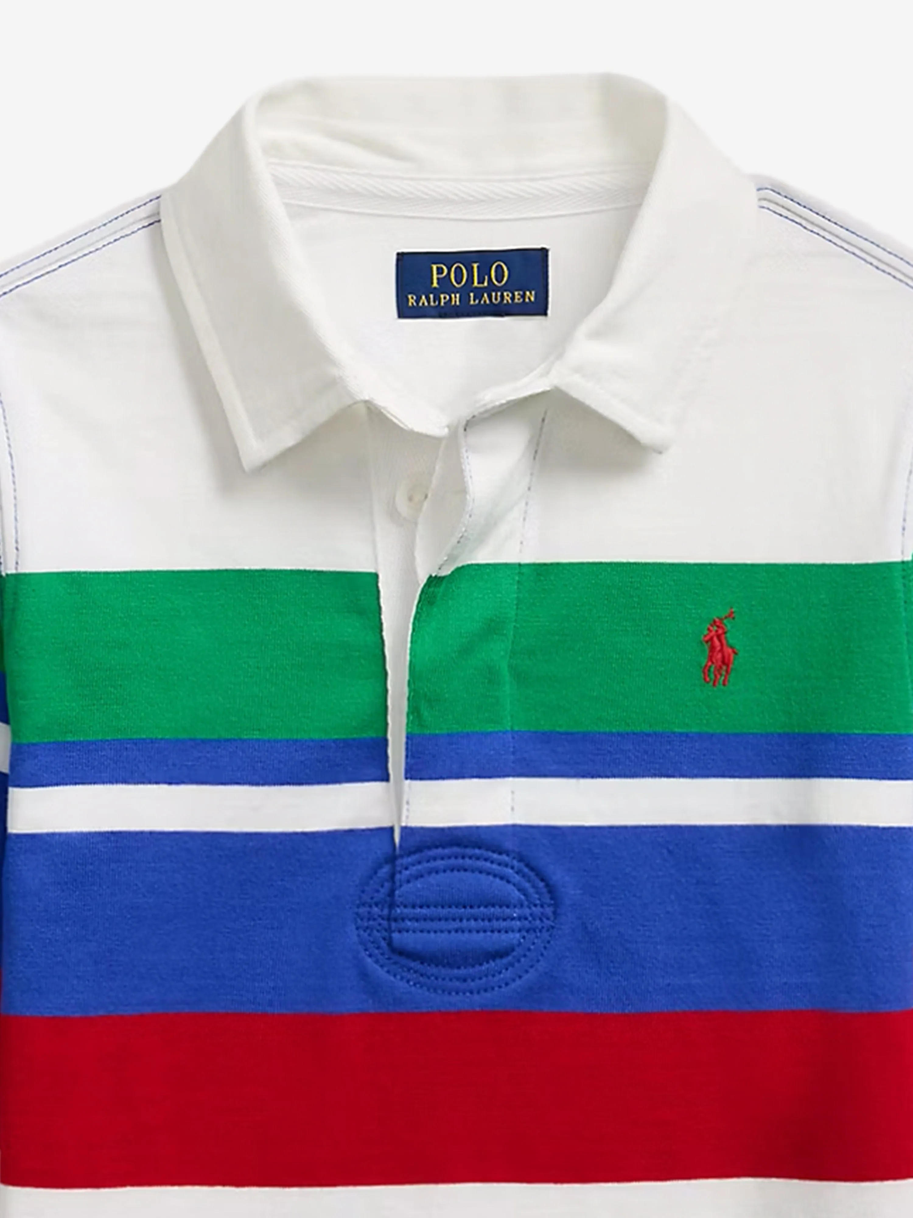 Boys Striped Rugby Shirt in Multicolour