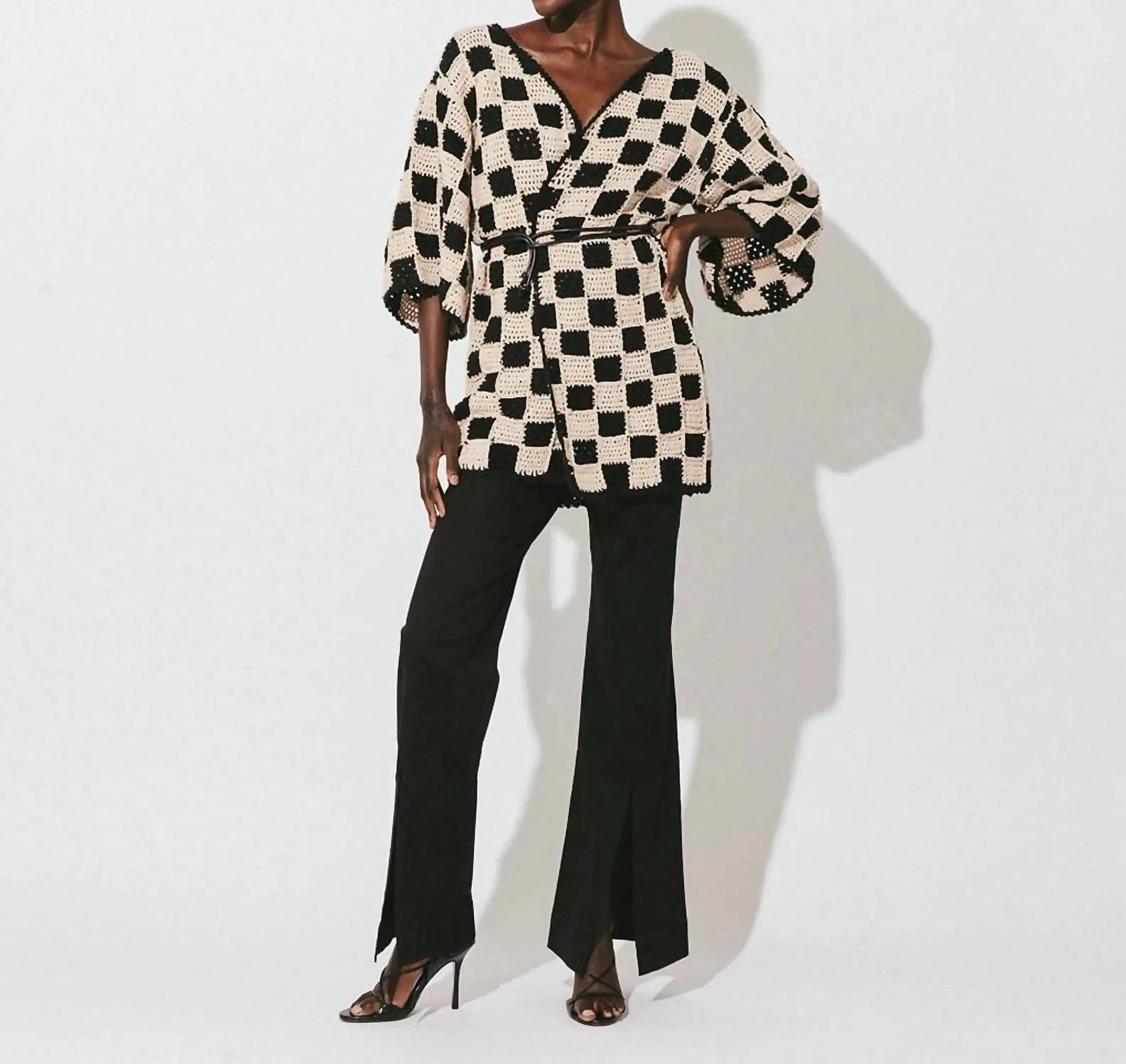 Brenda Cardigan In Black/white