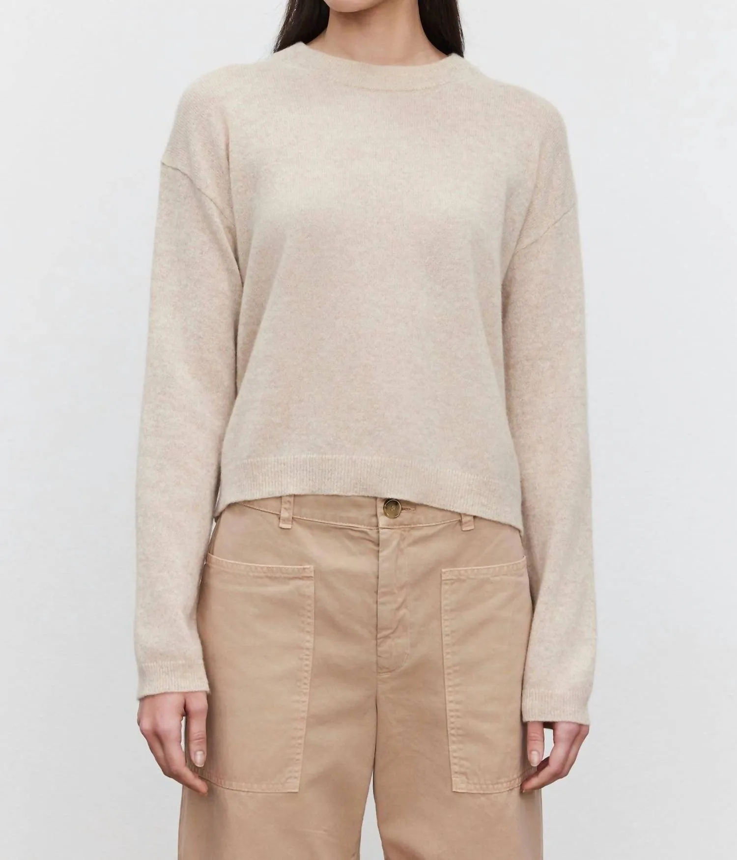 Brooklyn Cashmere Sweater In Sand