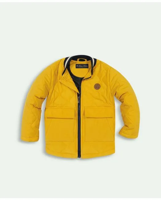 Brooks Brothers Boys Lightweight Quilted Jacket Gold Brooks Brothers