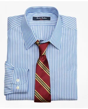Brooks Brothers Boys Non-Iron Supima Cotton Broadcloth Ground Stripe Dress Shirt Blue Brooks Brothers