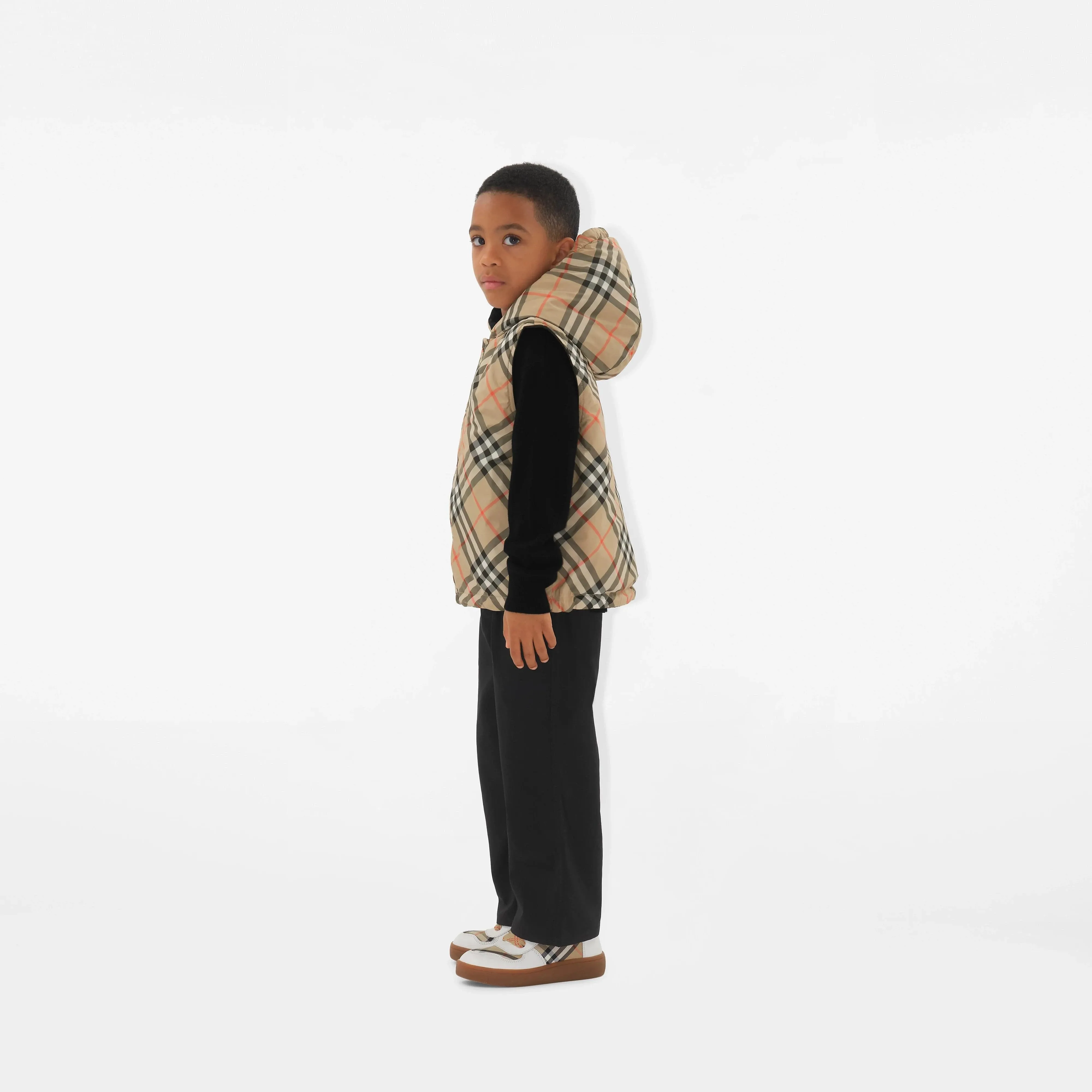 Burberry Kids Reversible Slade Gilet in Beige