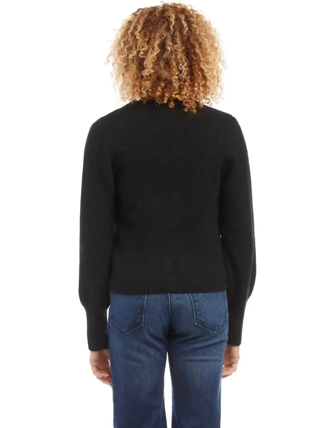 Button Up Cardigan In Black
