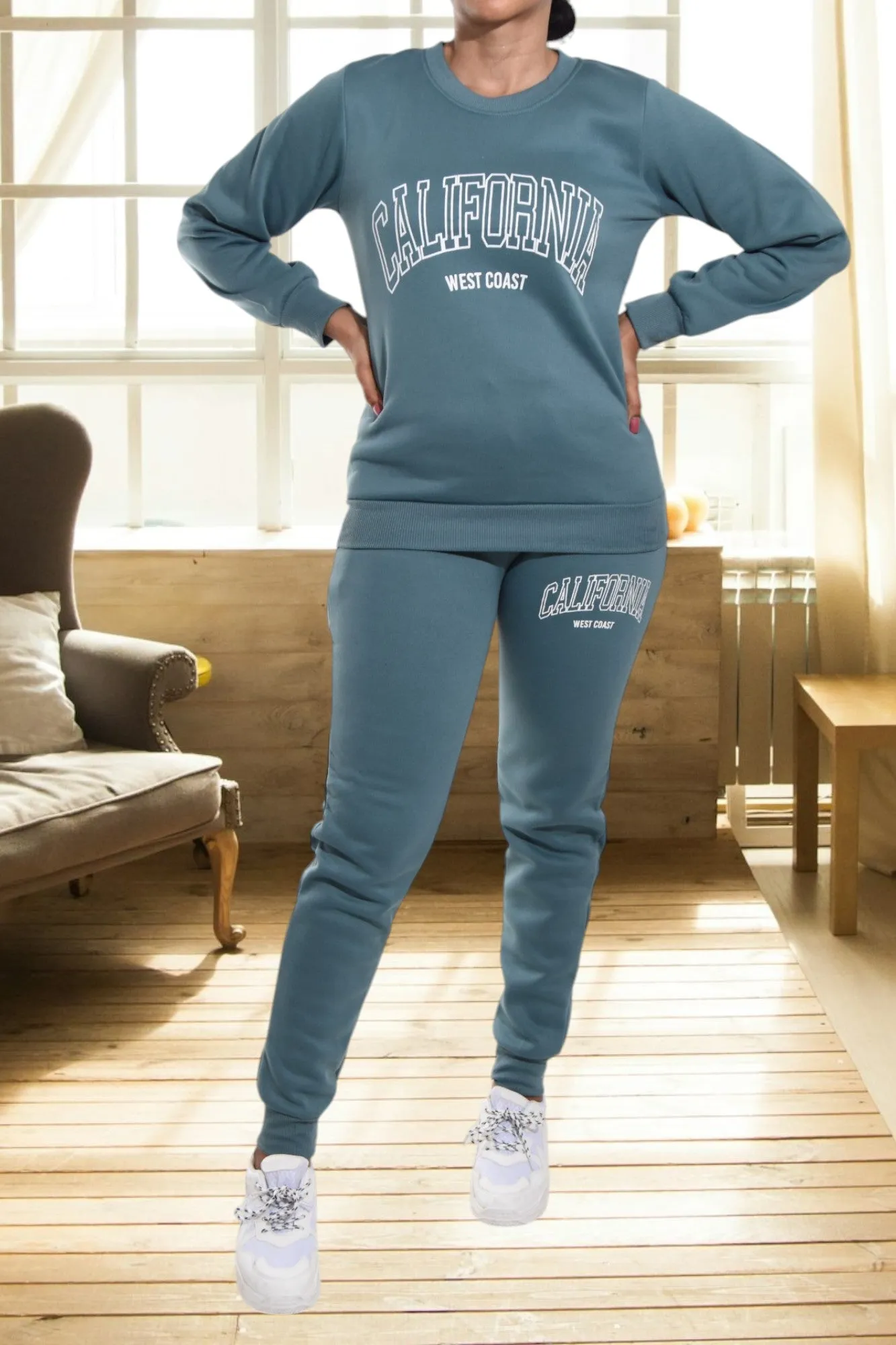 California Teal Fleece Tracksuit