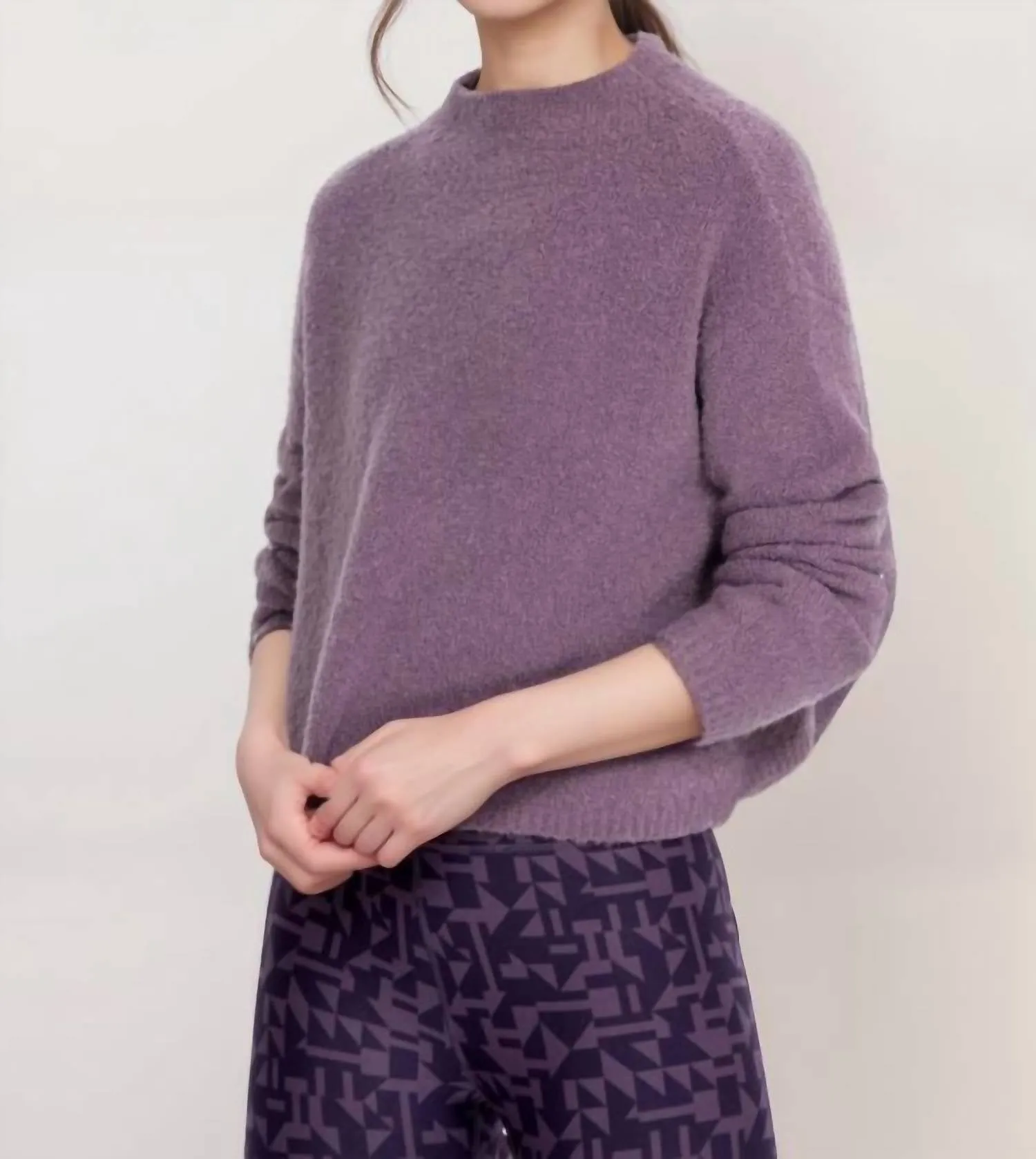 Calme Teddy Bear Crop In Vivid Magenta