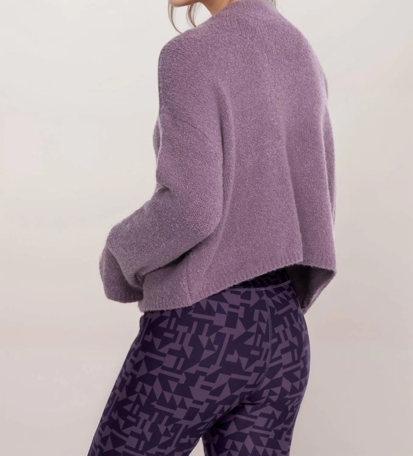 Calme Teddy Bear Crop In Vivid Magenta