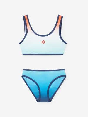 Casablanca Girls Gradient Bikini in Blue