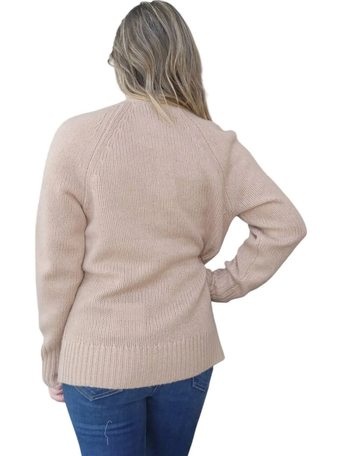 Cashmere Featherweight Cardigan In True Camel