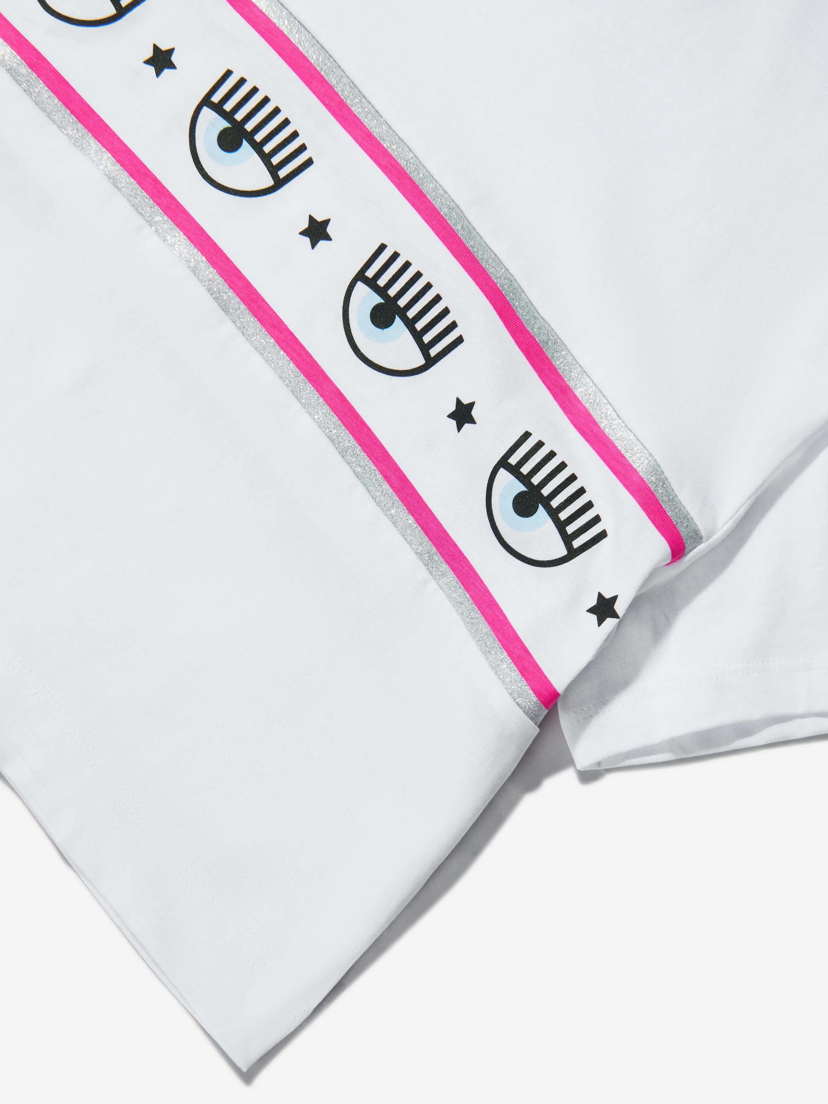 Chiara Ferragni Girls Cotton Jersey Cropped Logo T-Shirt