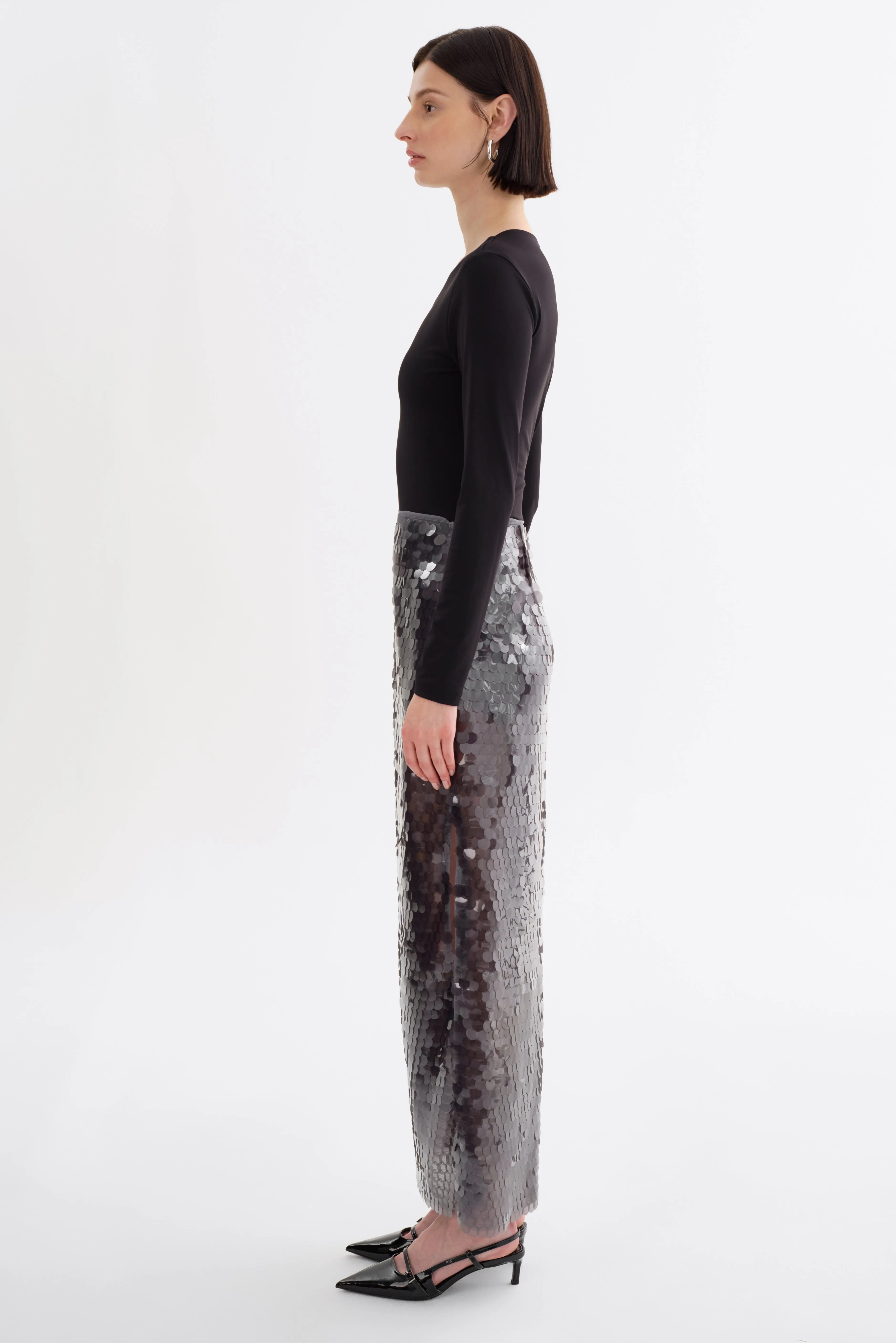 CLARA | Sequin Midi Skirt