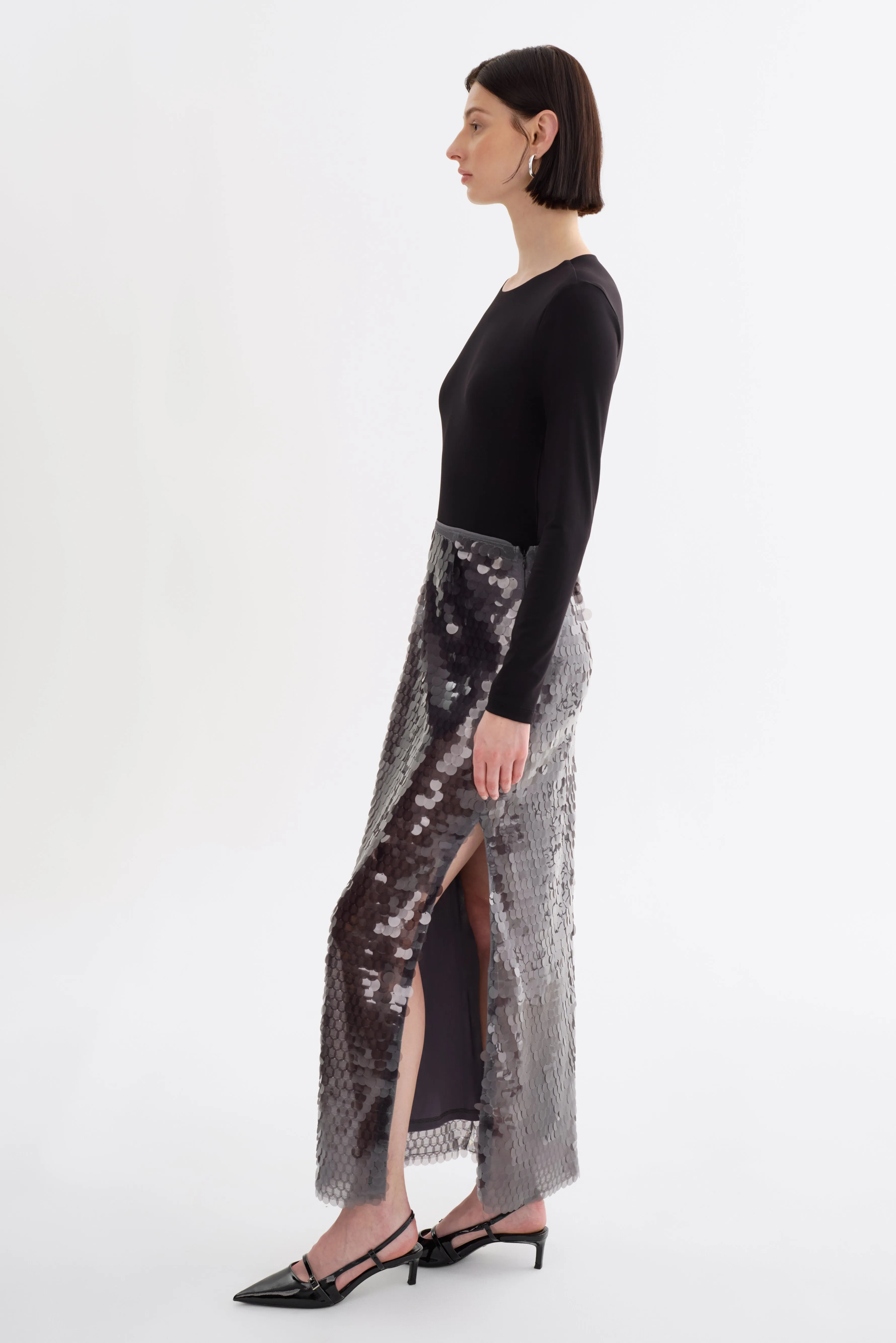 CLARA | Sequin Midi Skirt