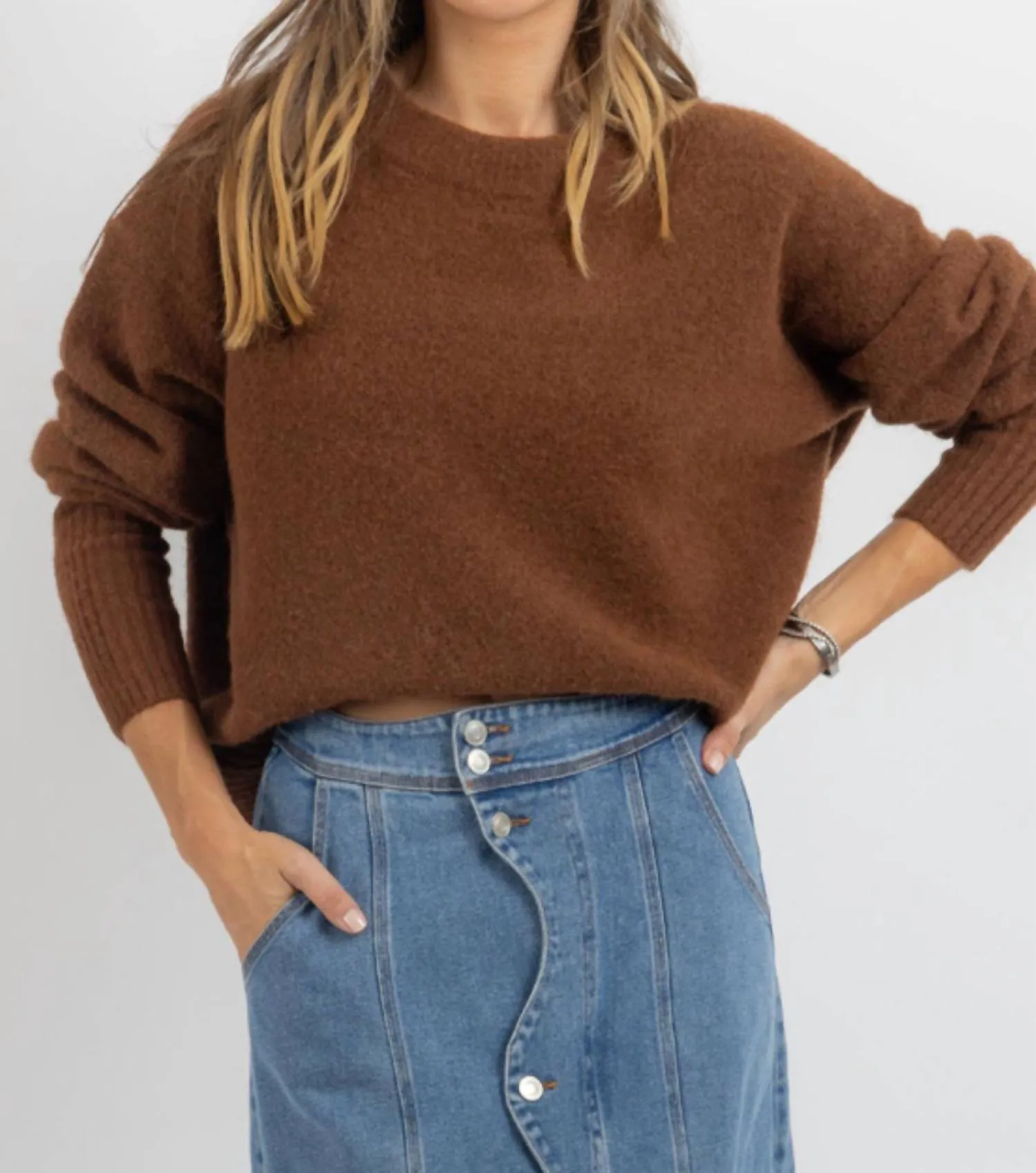 Clara Sweater In Mocha