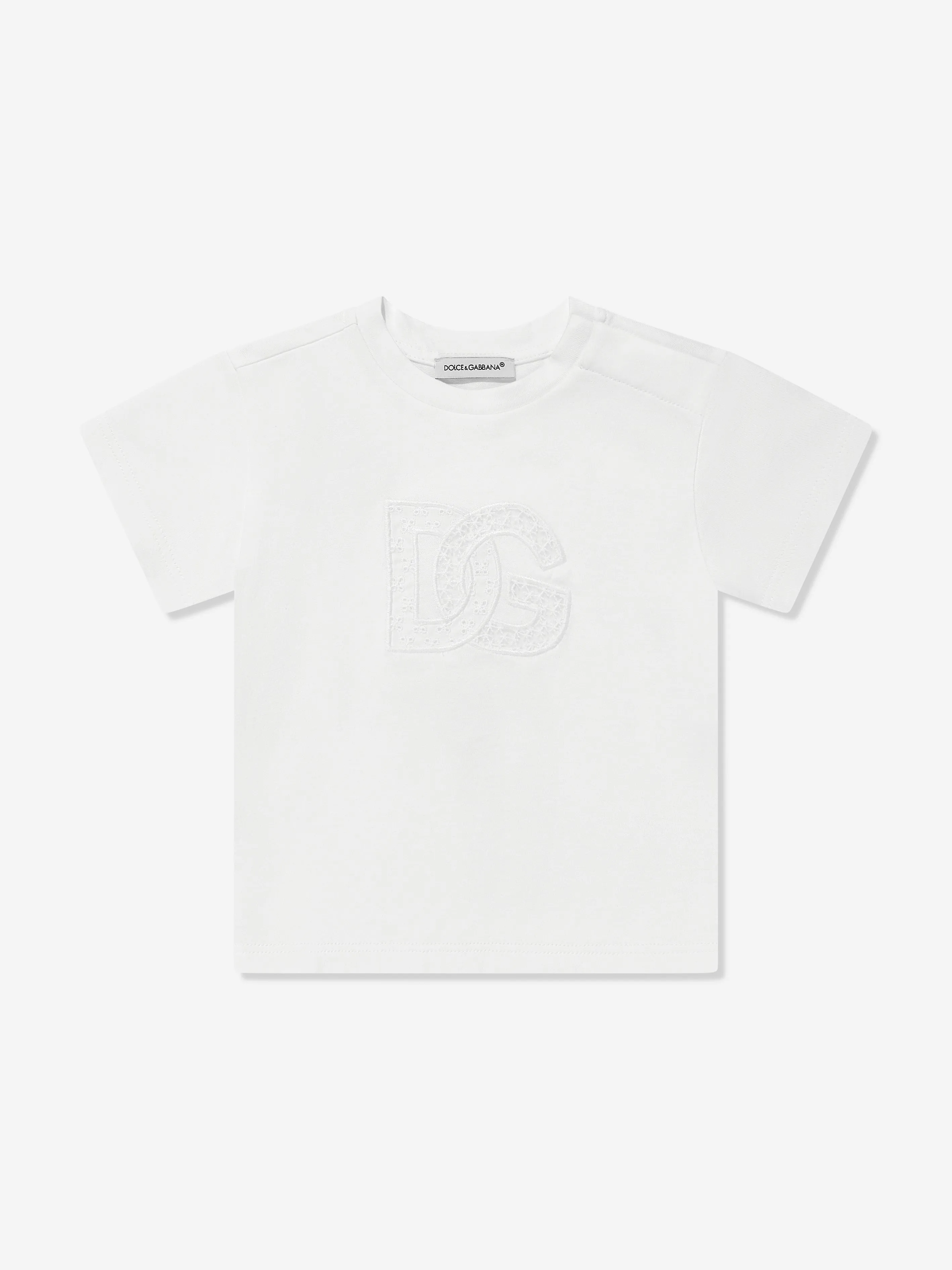 Dolce & Gabbana Baby Girls Logo T-Shirt in White