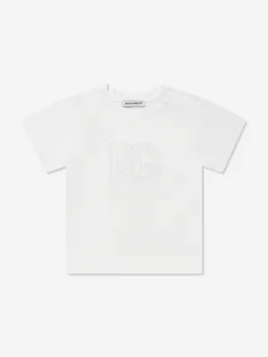Dolce & Gabbana Baby Girls Logo T-Shirt in White