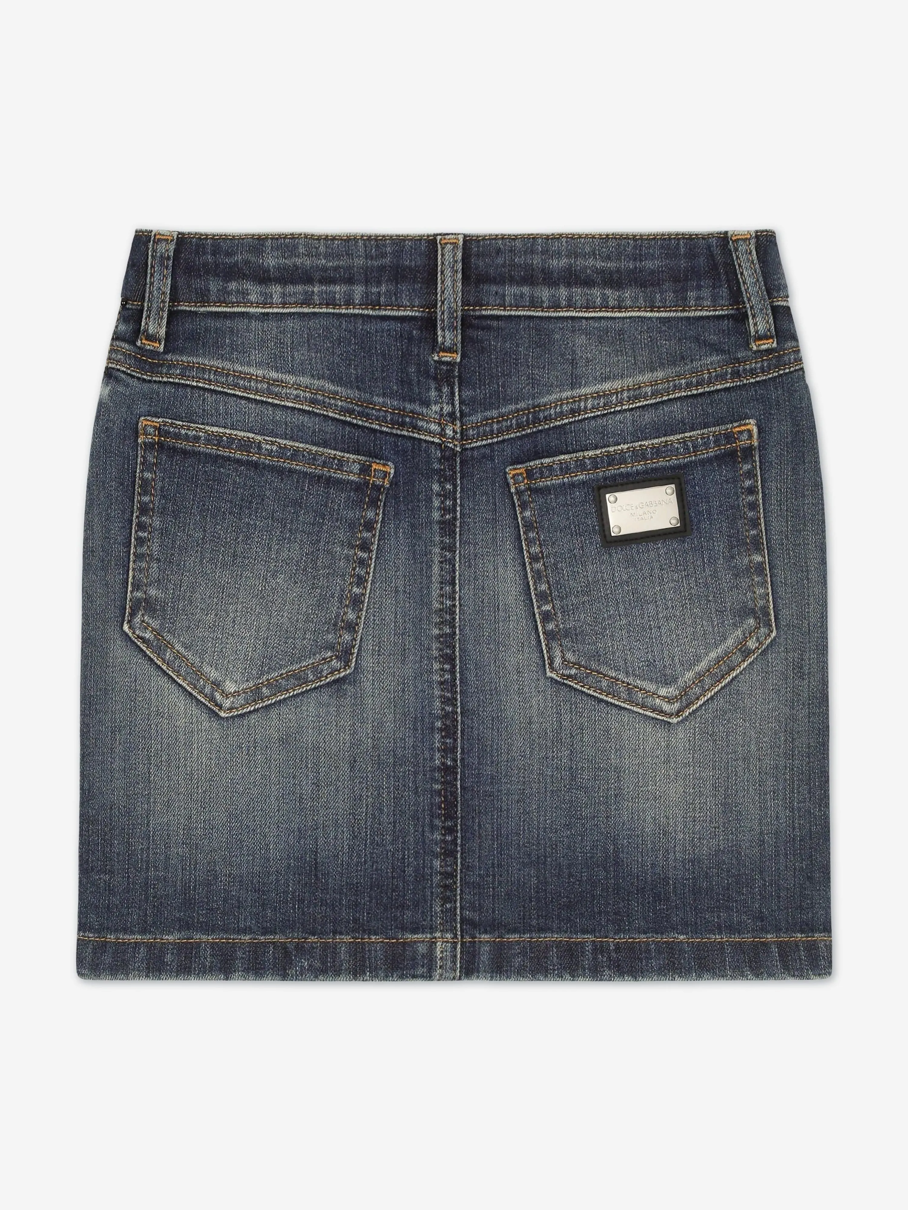 Dolce & Gabbana Girls Denim Skirt in Blue