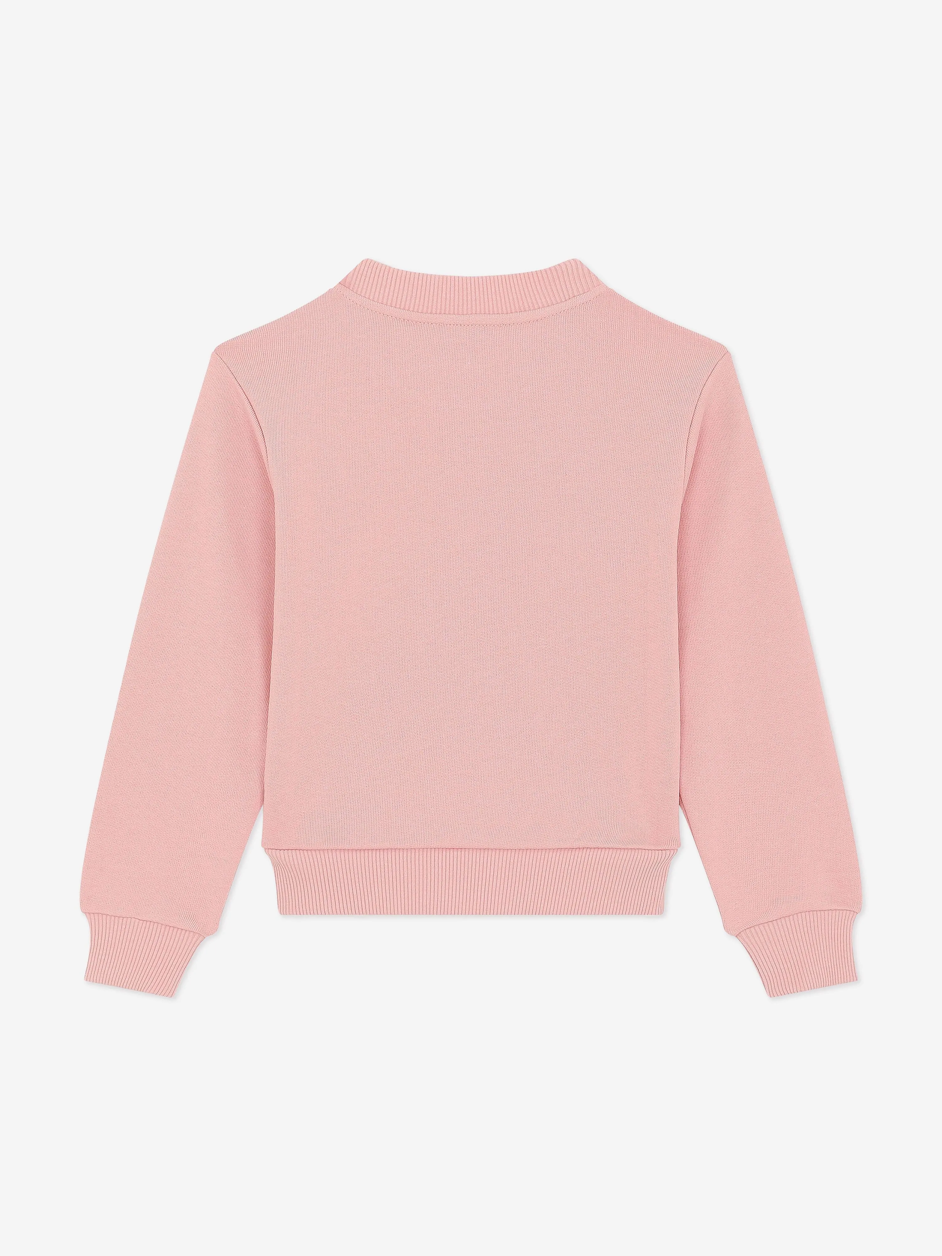 Dolce & Gabbana Girls Logo Label Sweatshirt in Pink