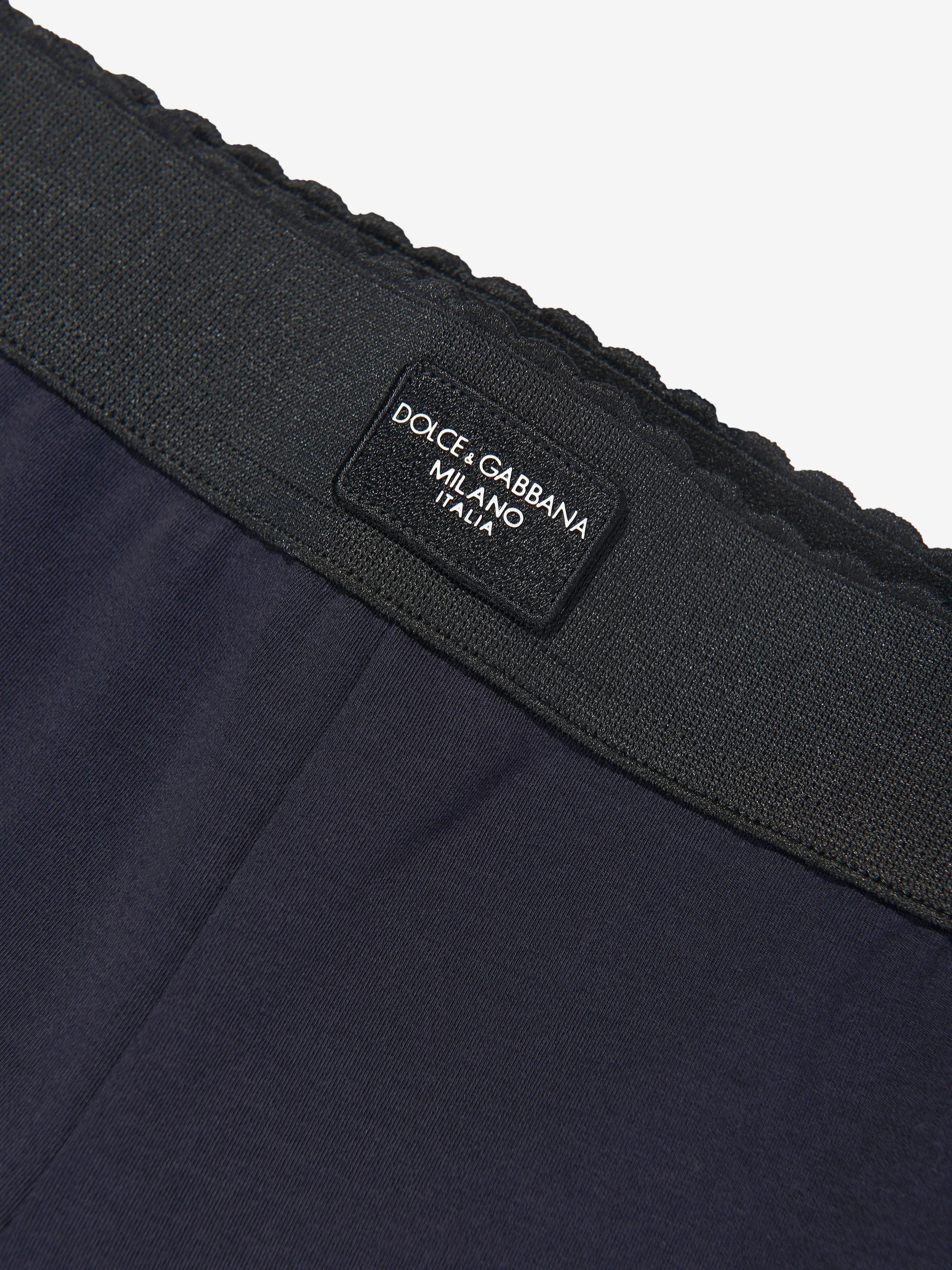 Dolce & Gabbana Girls Logo Leggings in Navy