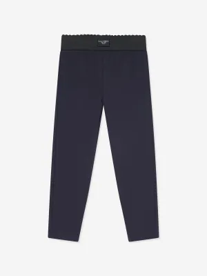 Dolce & Gabbana Girls Logo Leggings in Navy