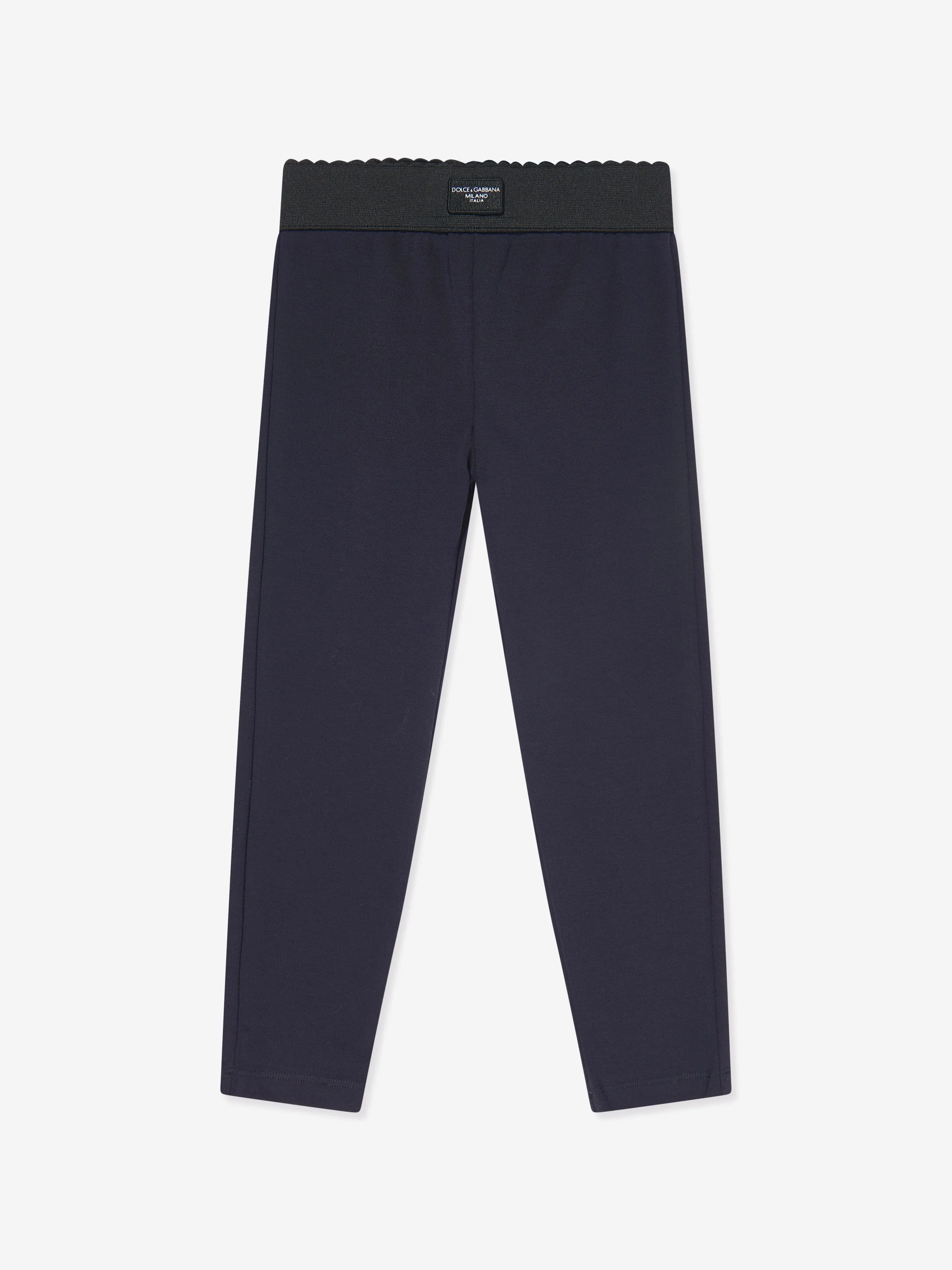 Dolce & Gabbana Girls Logo Leggings in Navy