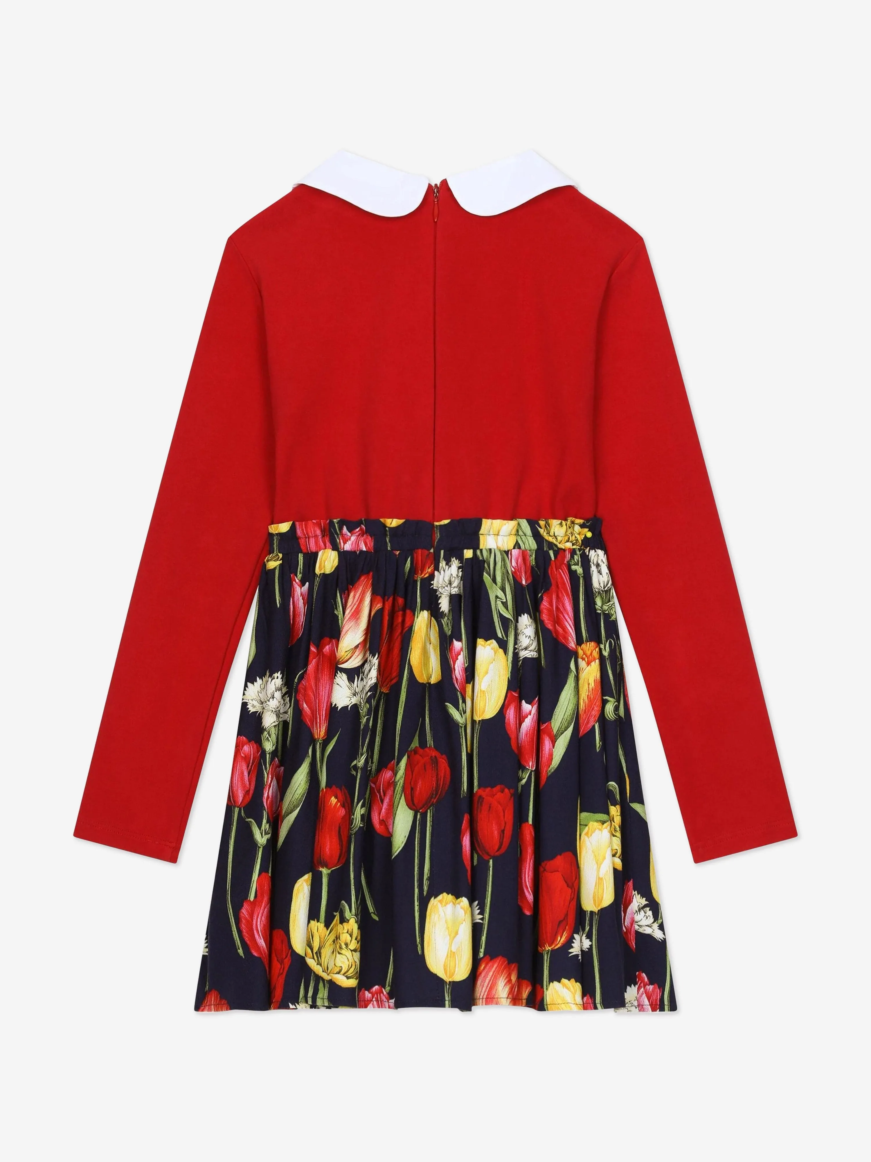 Dolce & Gabbana Girls Tulip Dress in Red