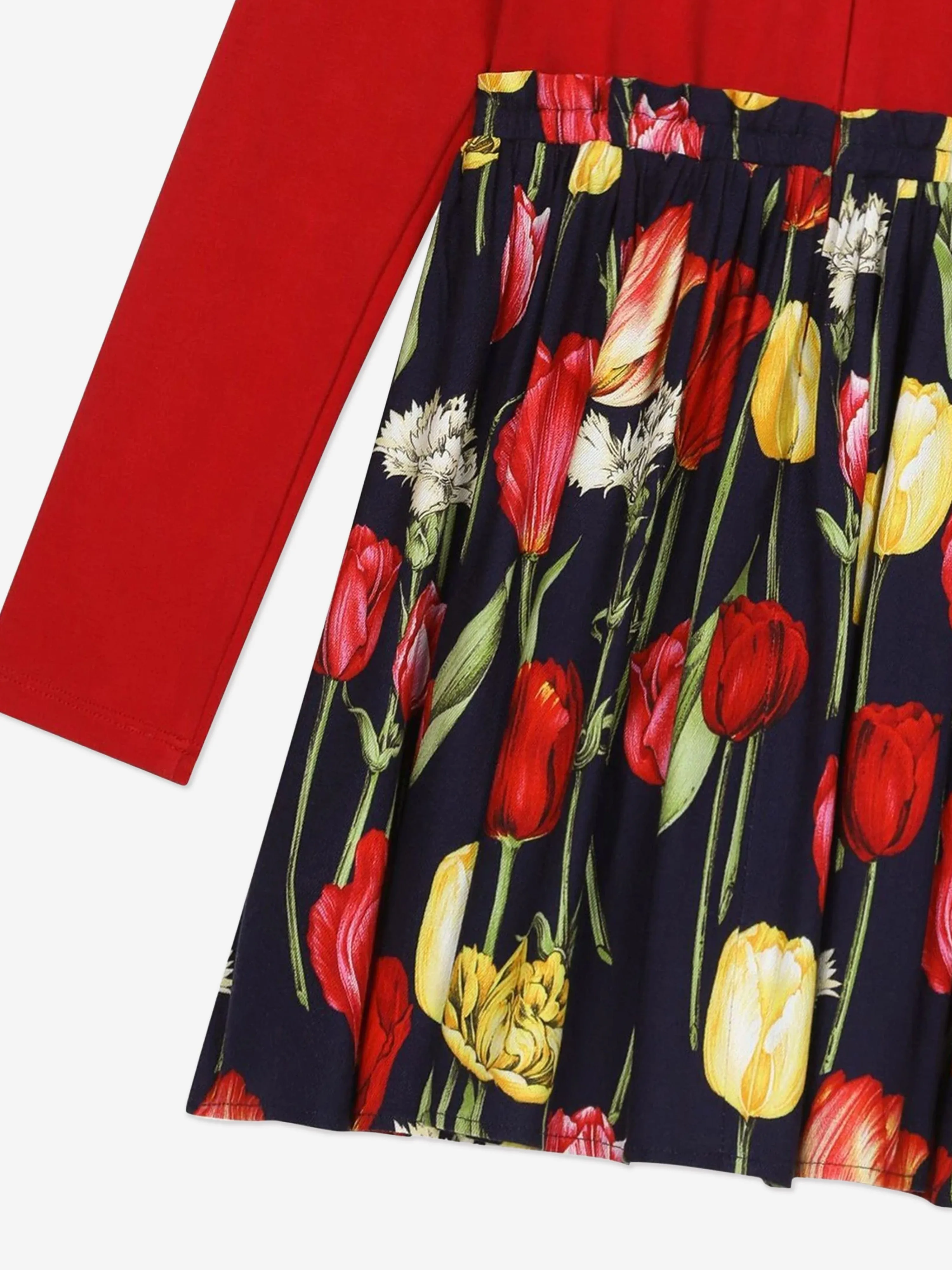 Dolce & Gabbana Girls Tulip Dress in Red