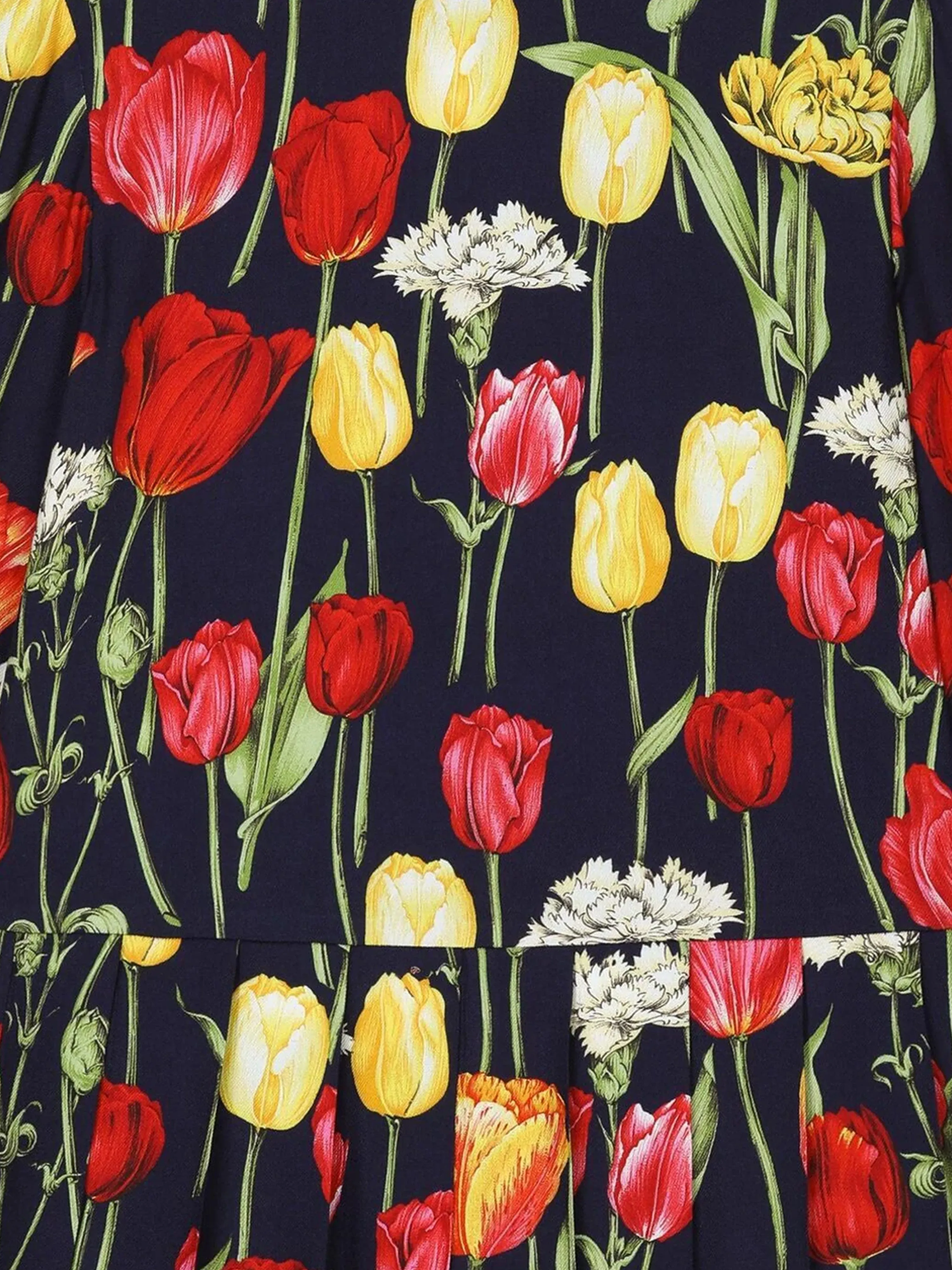 Dolce & Gabbana Girls Tulip Print Dress in Multicolour