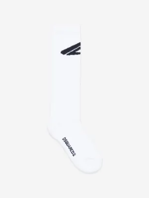 Dsquared2 Kids Icon Logo Socks in White
