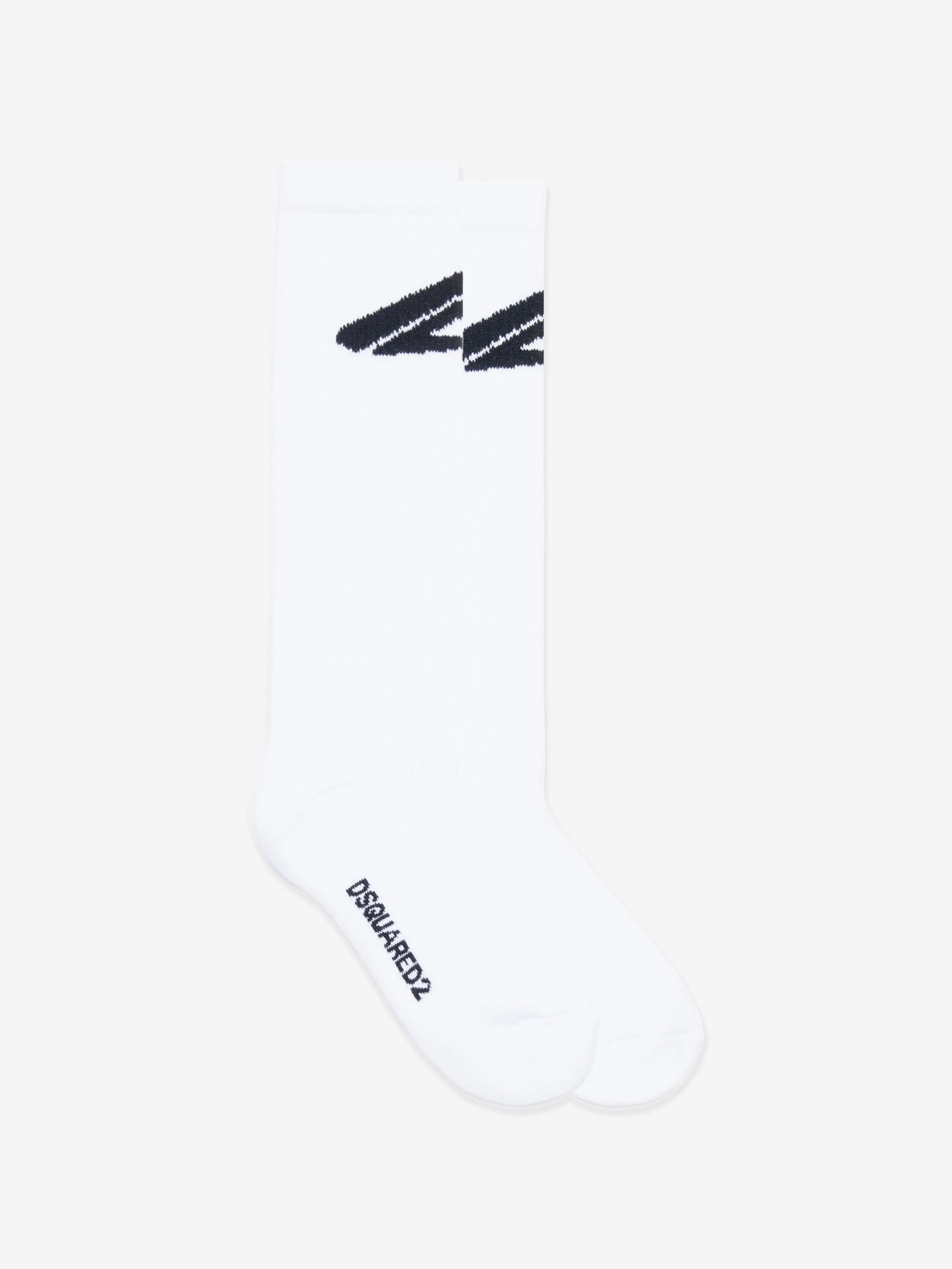 Dsquared2 Kids Icon Logo Socks in White