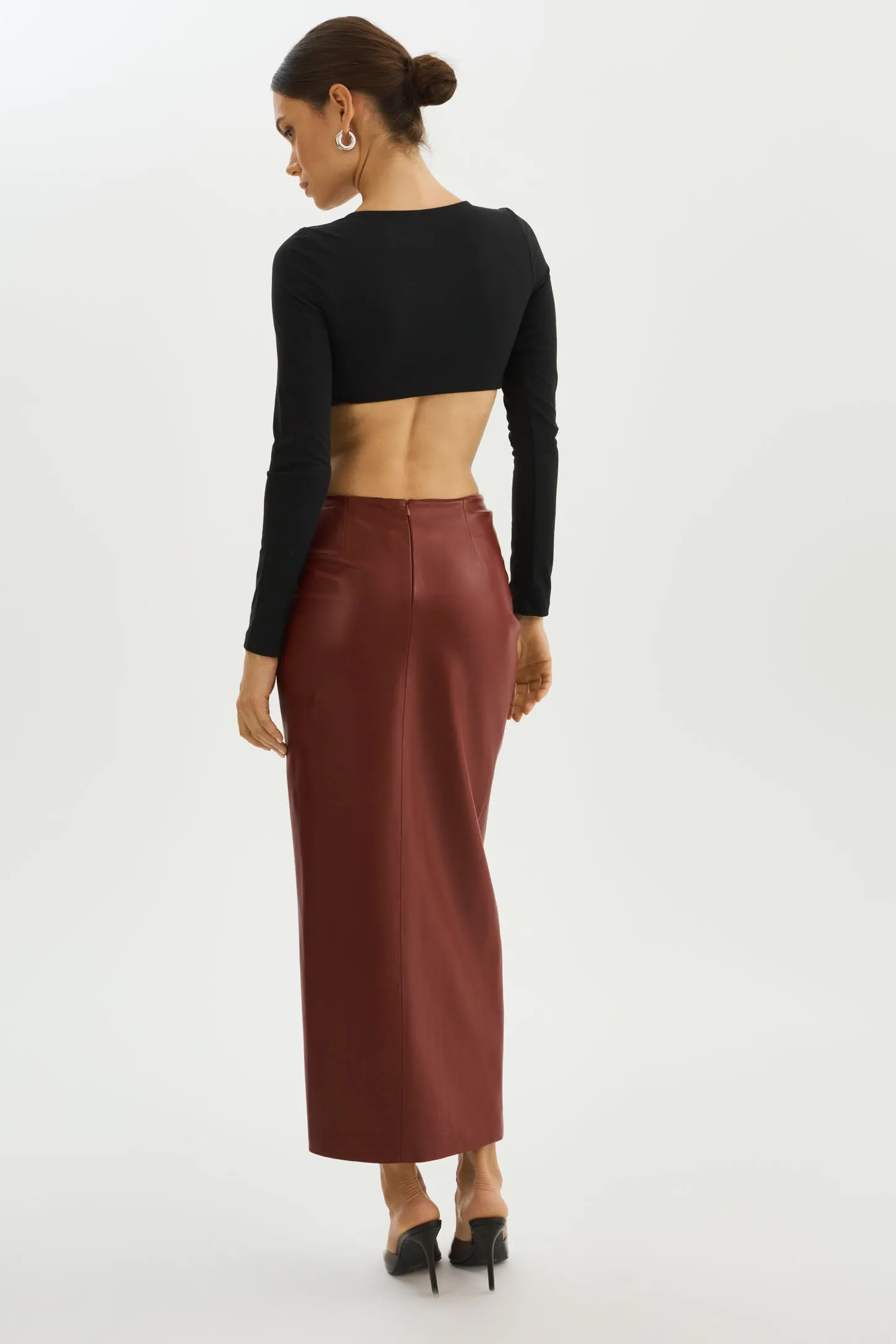 EILEEN | Faux Leather  Maxi Skirt