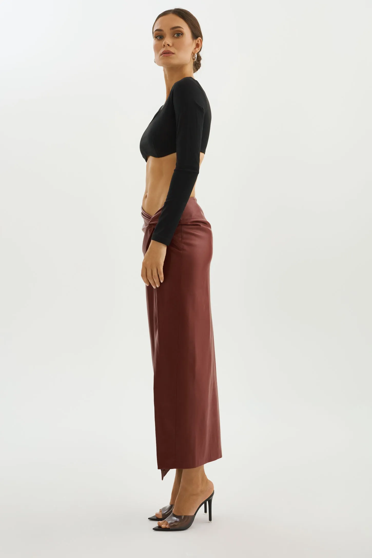 EILEEN | Faux Leather  Maxi Skirt