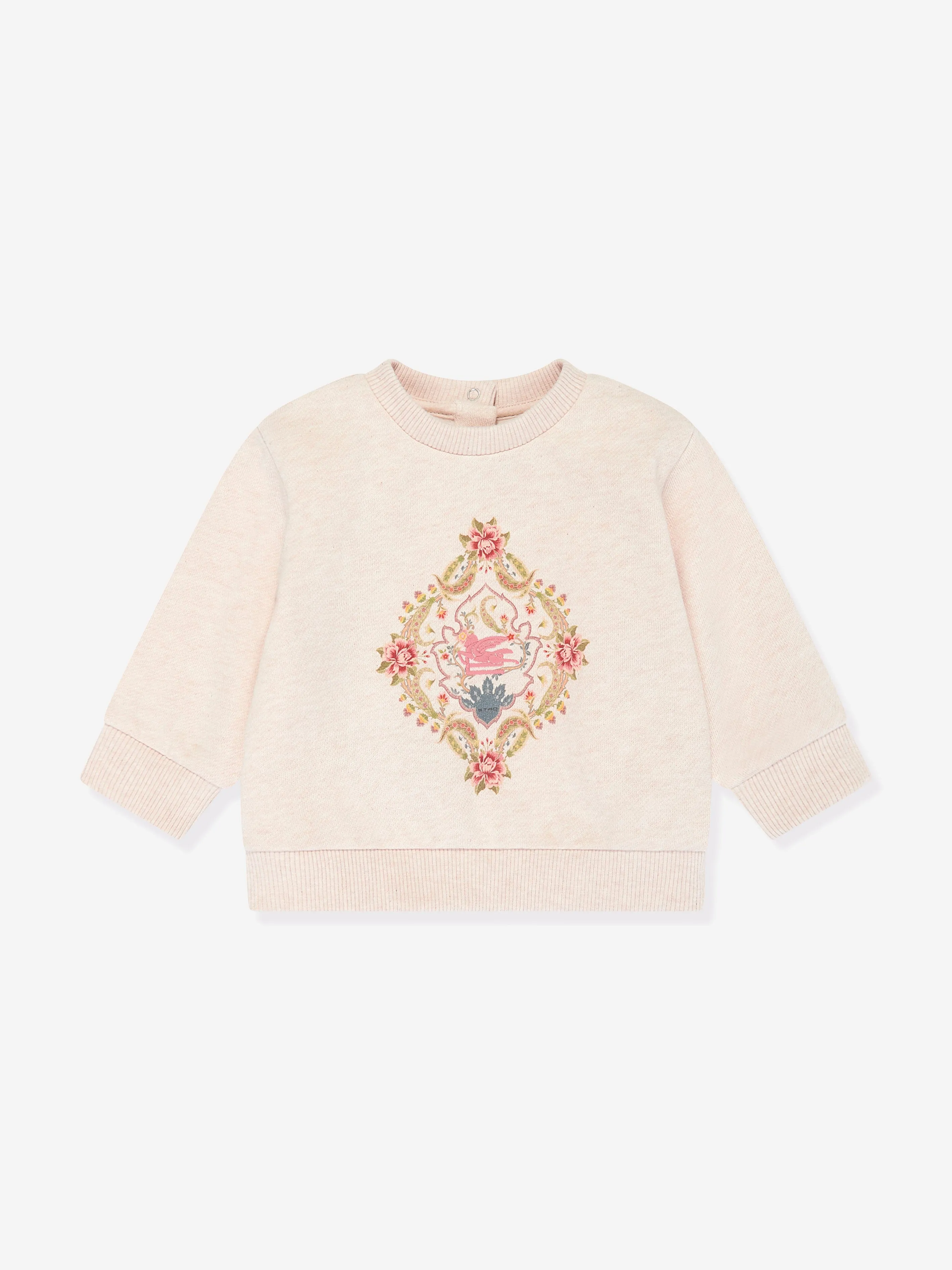 Etro Baby Girls Floral Sweatshirt in Beige