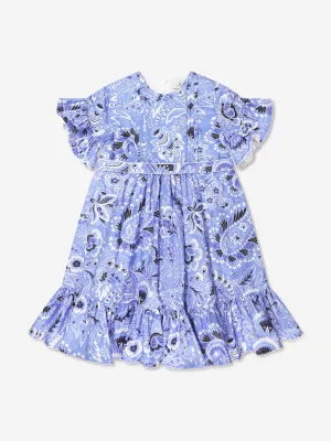 Etro Girls Floral Paisley Dress in Blue