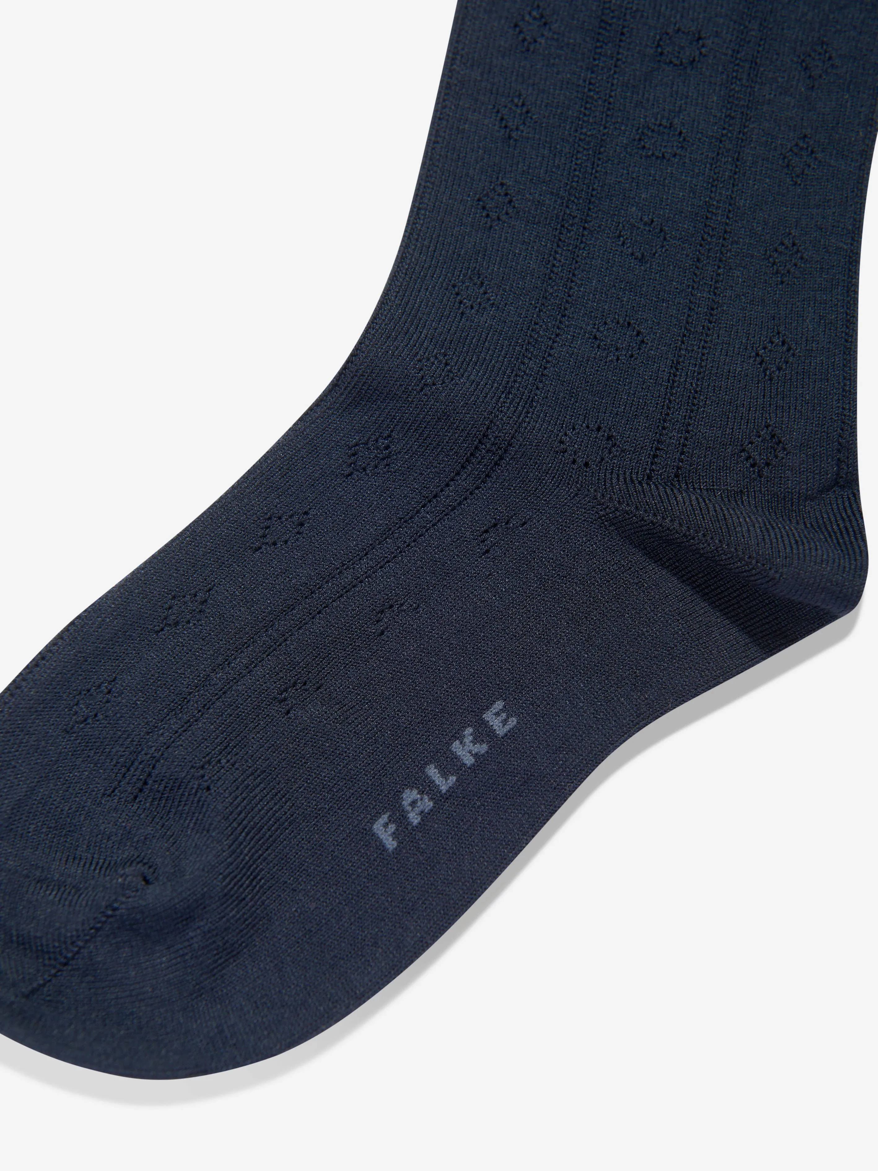 Falke Girls Ajour Knee-High Socks in Navy