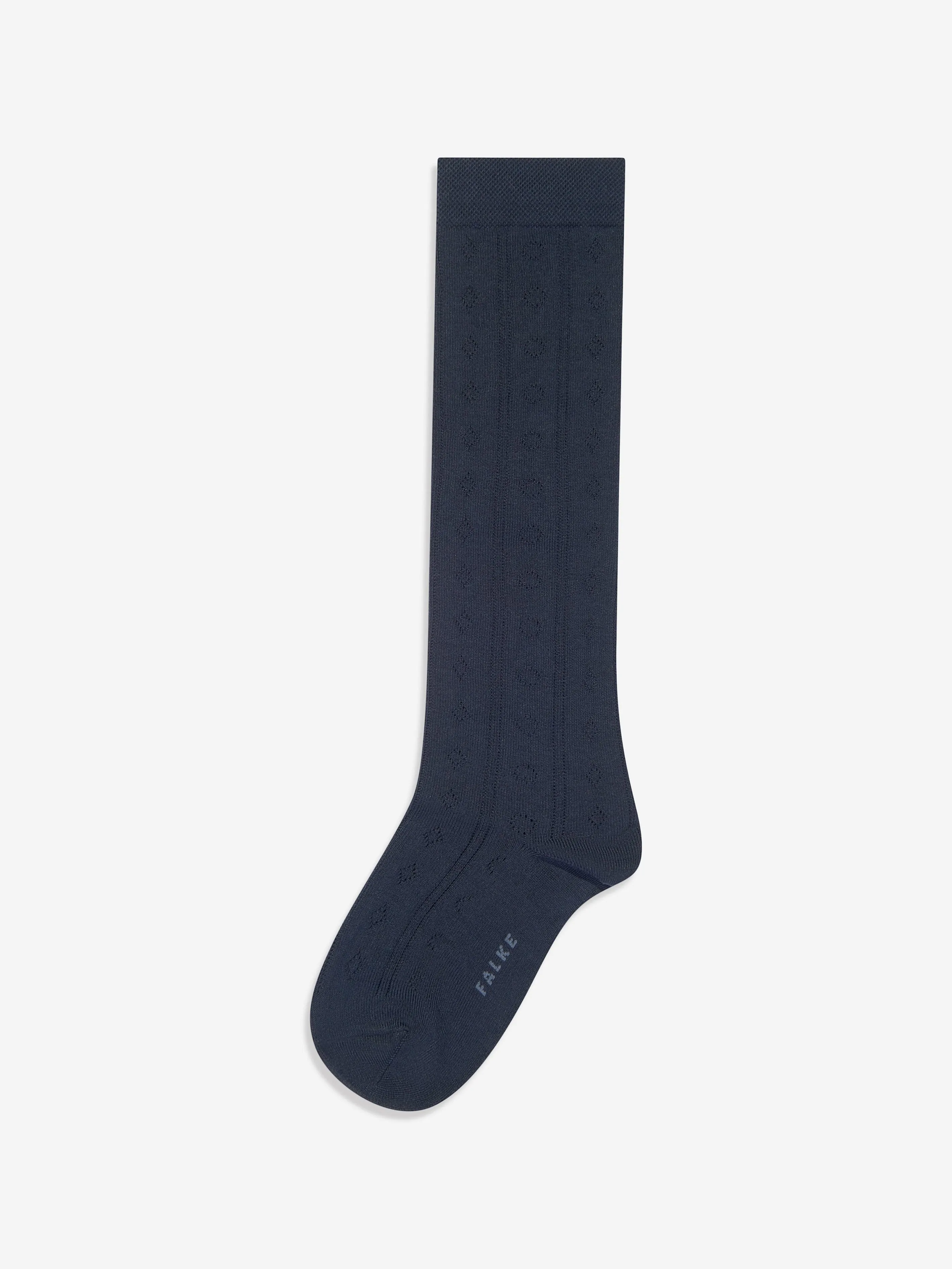 Falke Girls Ajour Knee-High Socks in Navy