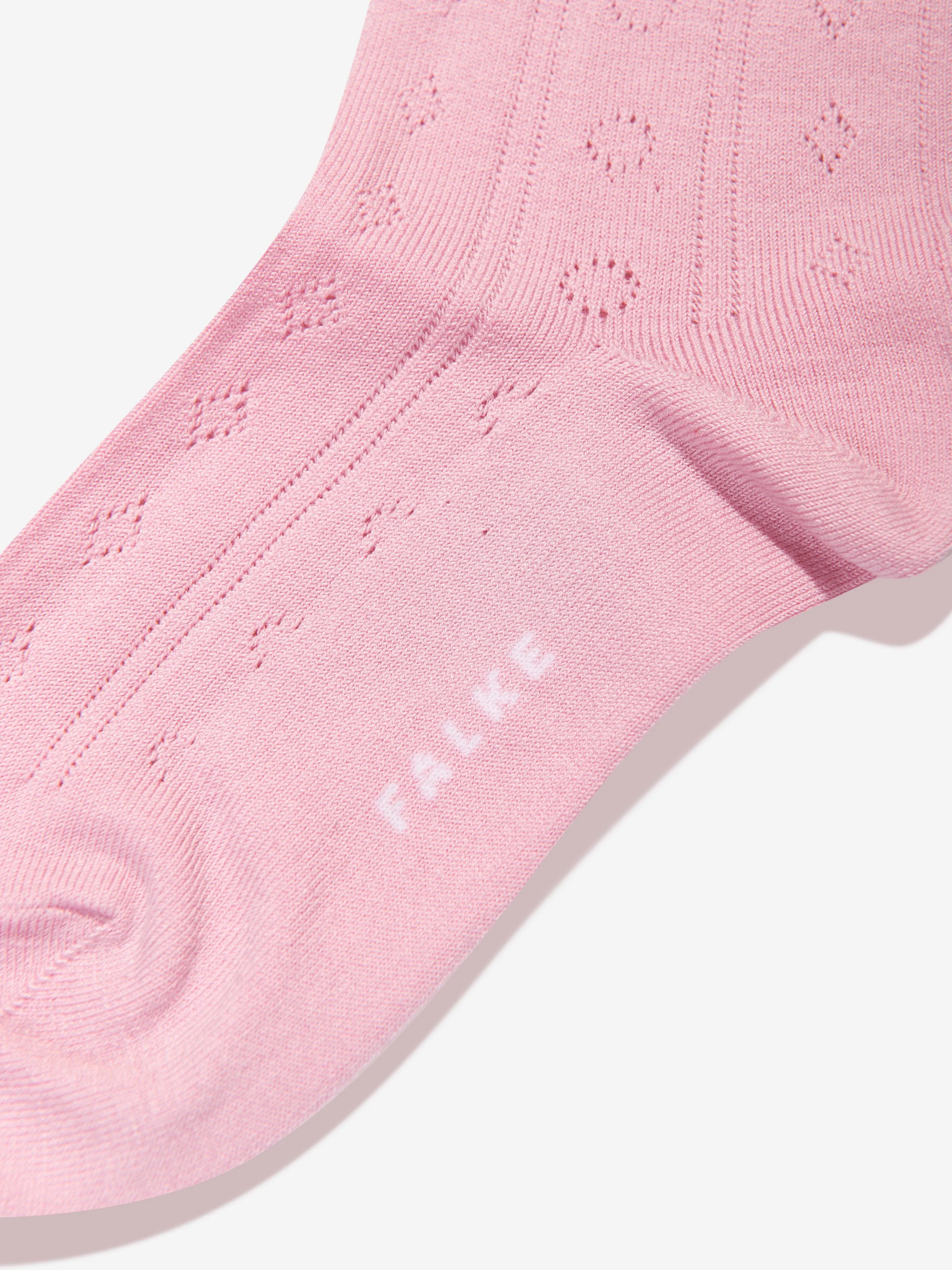 Falke Girls Ajour Knee-High Socks in Pink
