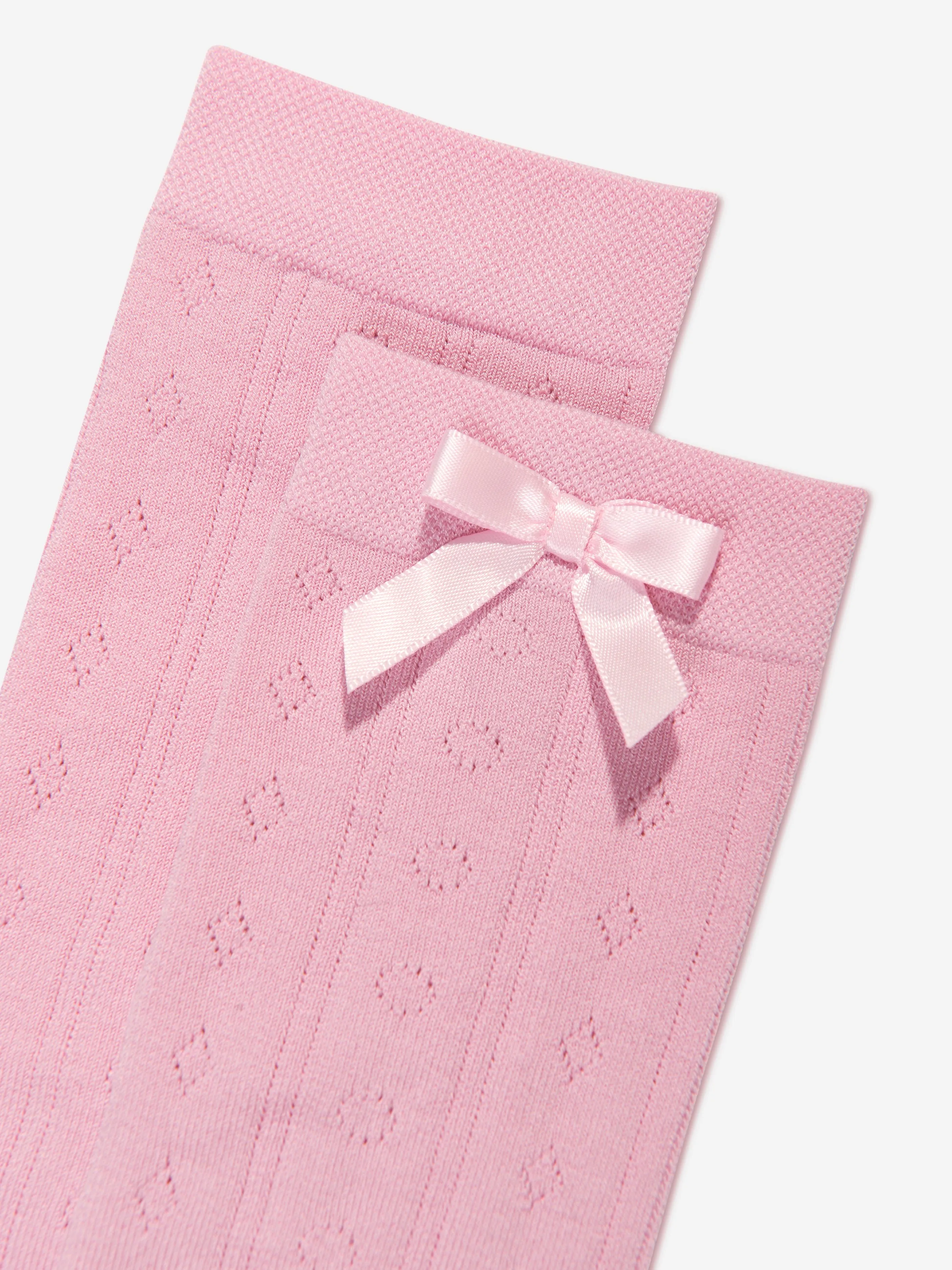 Falke Girls Ajour Knee-High Socks in Pink