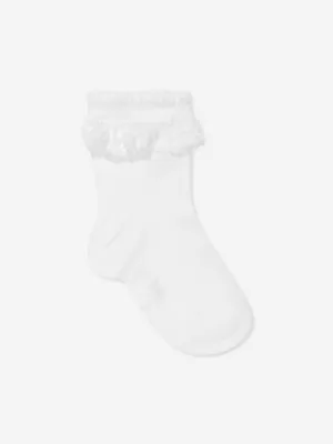 Falke Girls Romantic Lace Socks in White