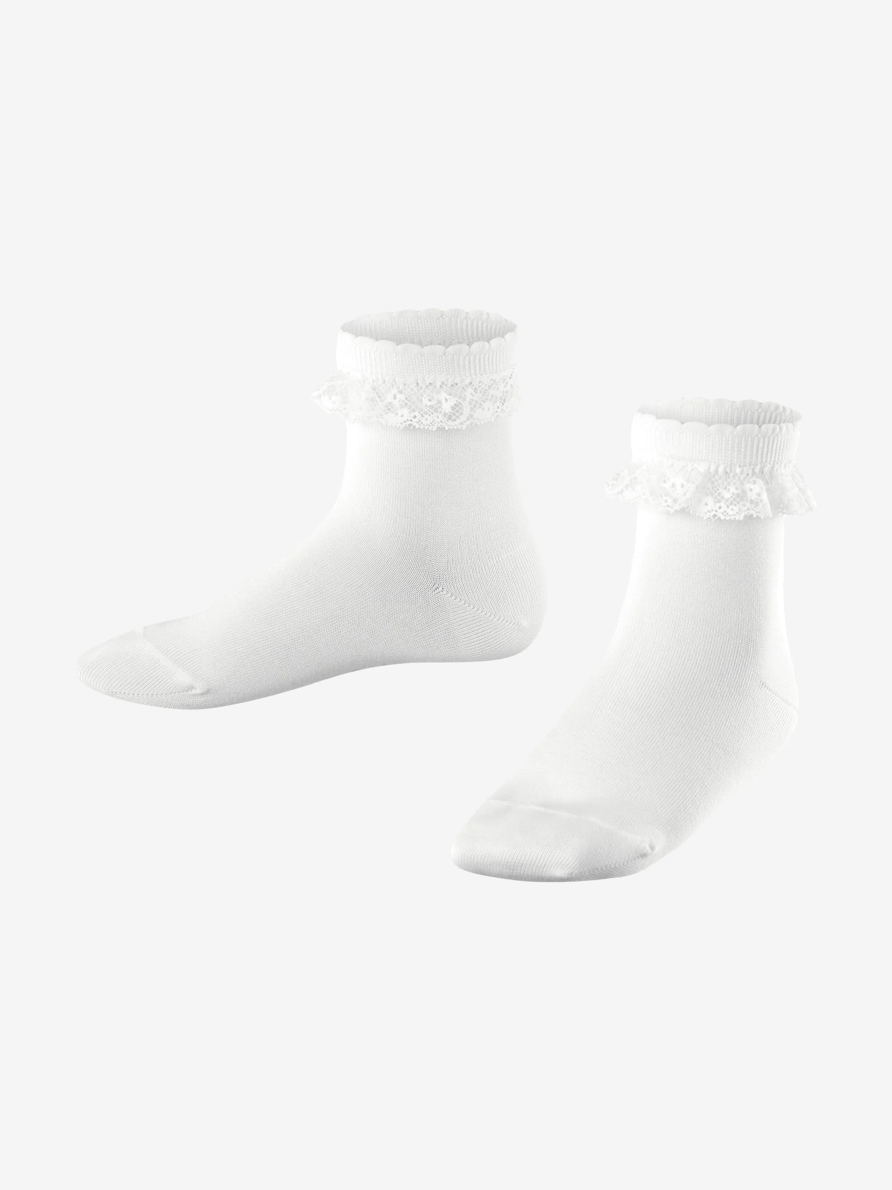 Falke Girls Romantic Lace Socks in White