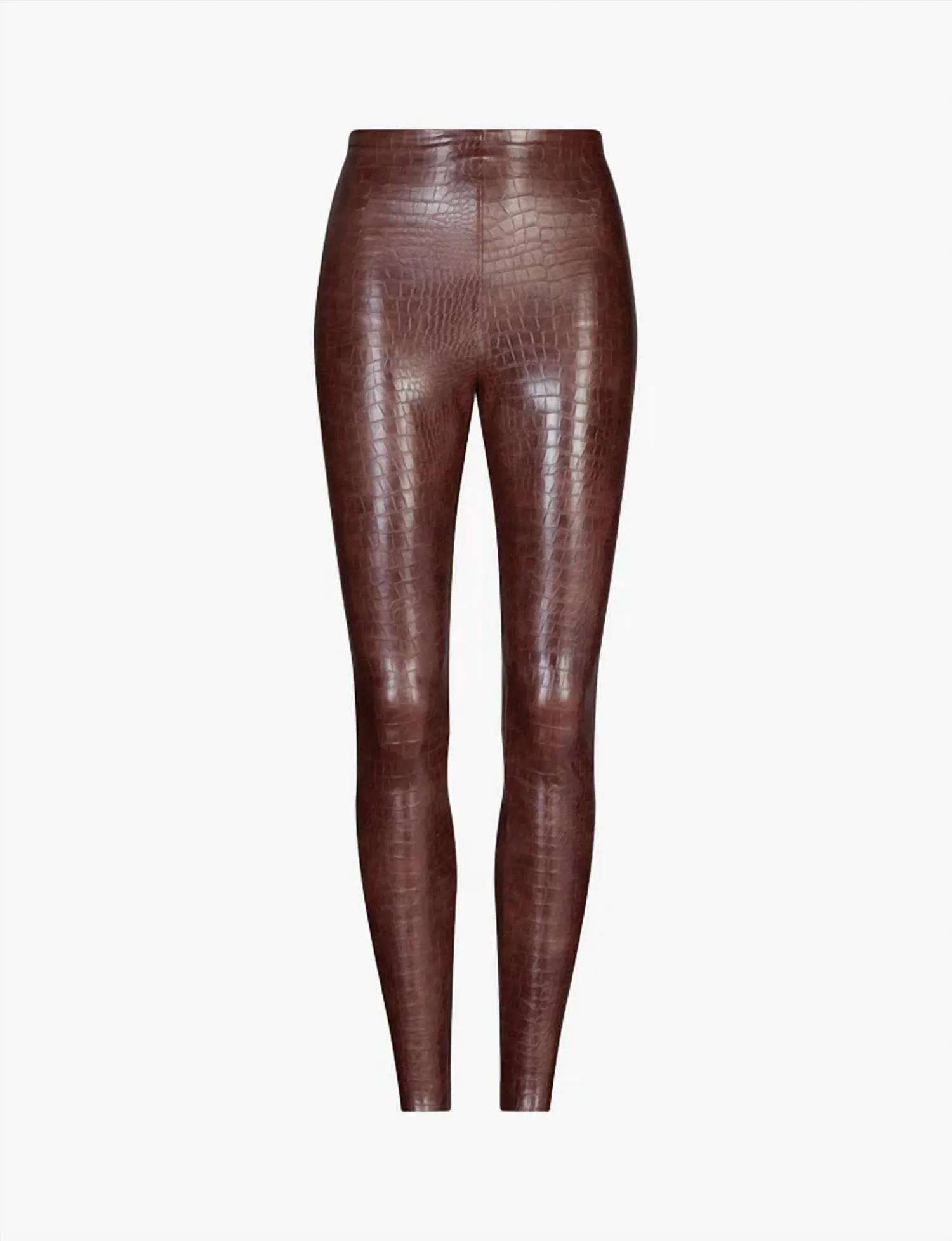 Faux Leather Animal Legging In Croc