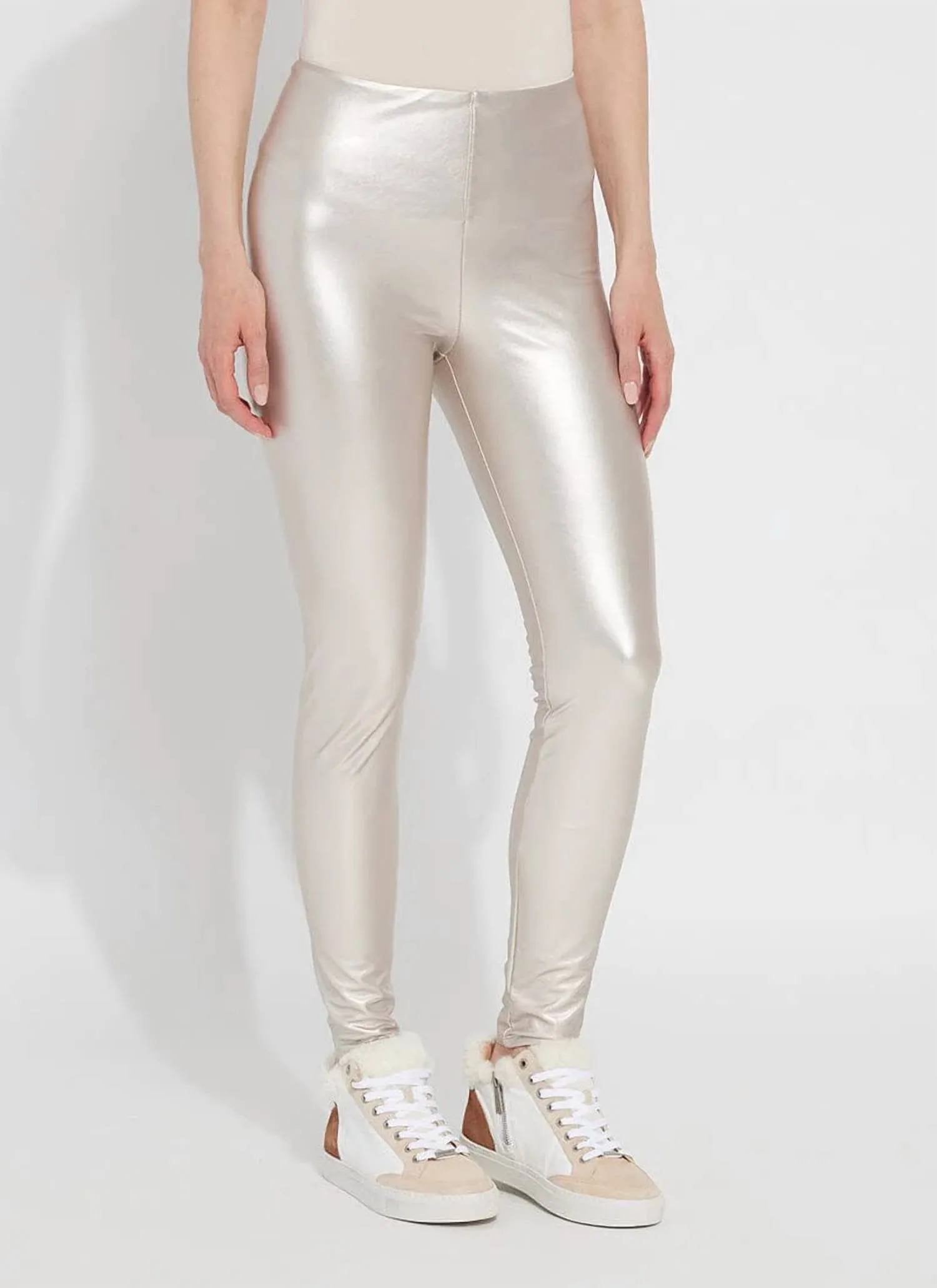 Freya Legging In Metallic Deep Alabaster