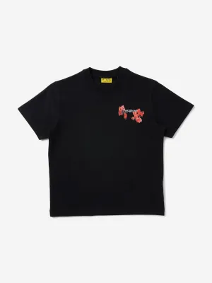 Girls Arrow Flowers T-Shirt in Black