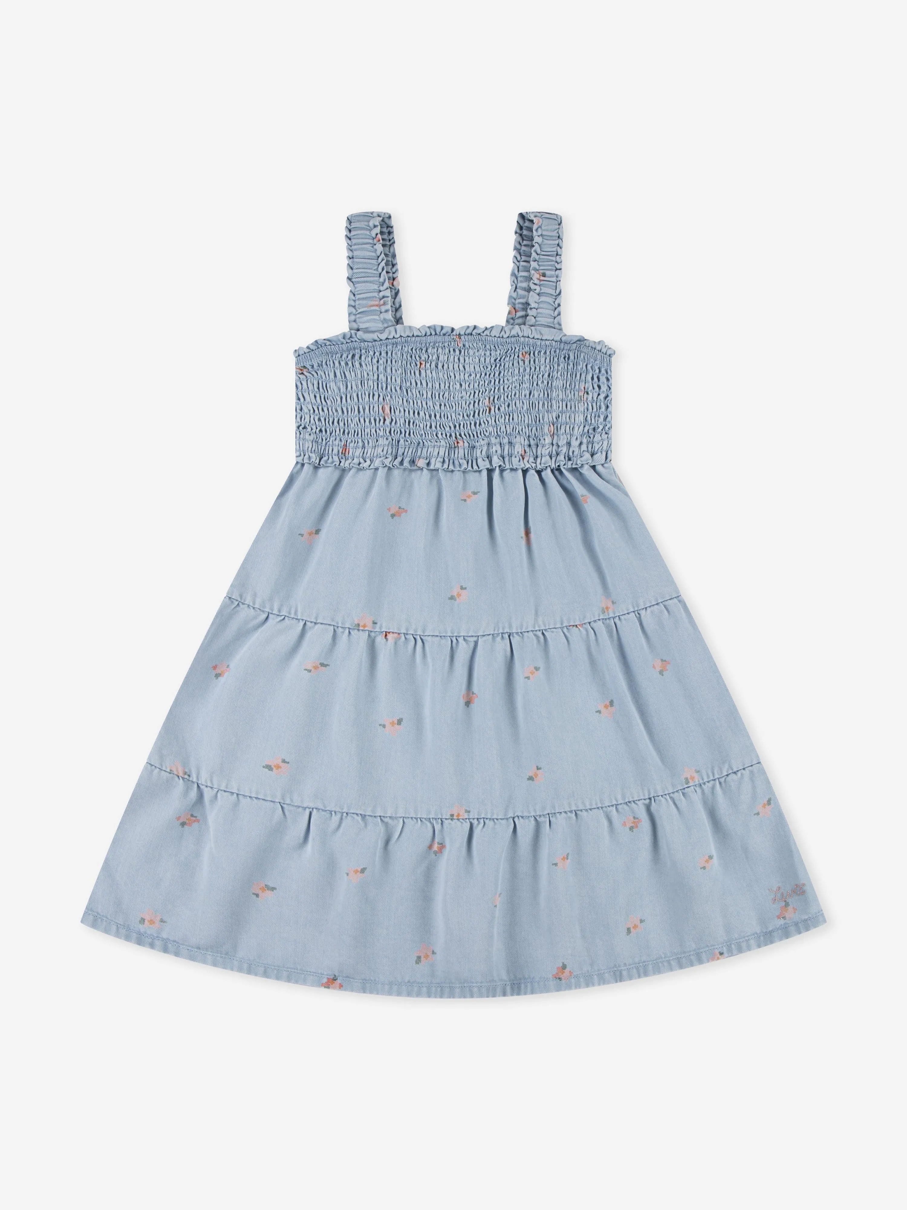Girls Baby Doll Smocked Dress in Blue