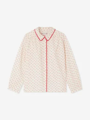 Girls Basiline Blouse in Ivory